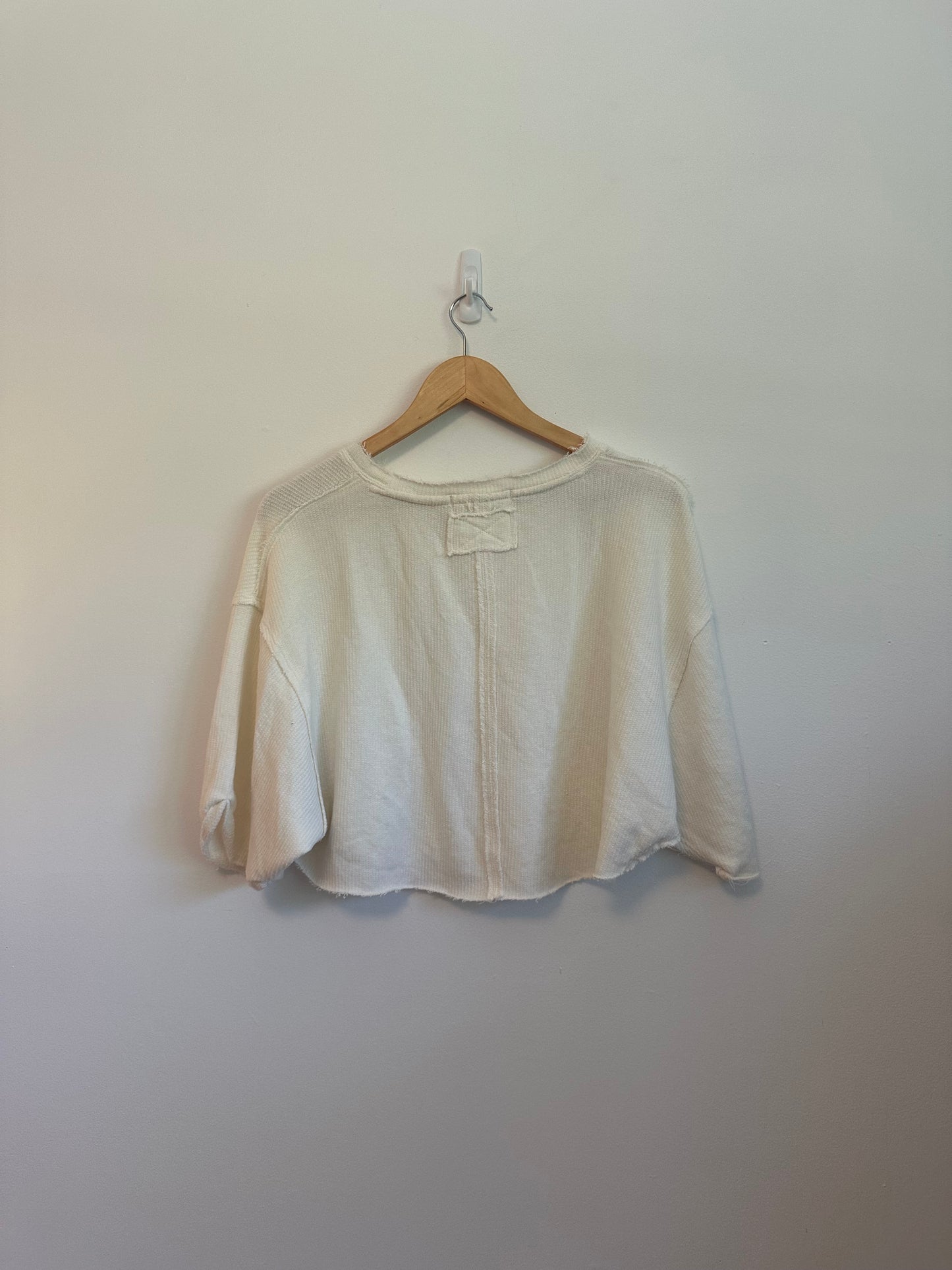 Free People We The Free Cropped Knit T-Shirt | Size XS