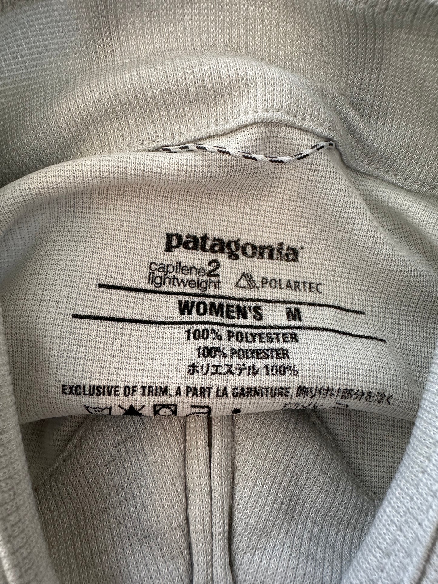 Patagonia Capilene® 2 Lightweight Zip-Neck in Light Gray | Size Medium