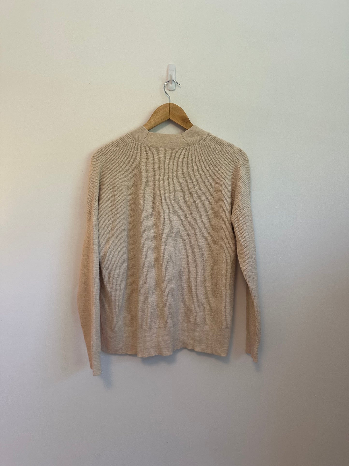 Madewell Birchmoor Cardigan Sweater in Beige | Size Small