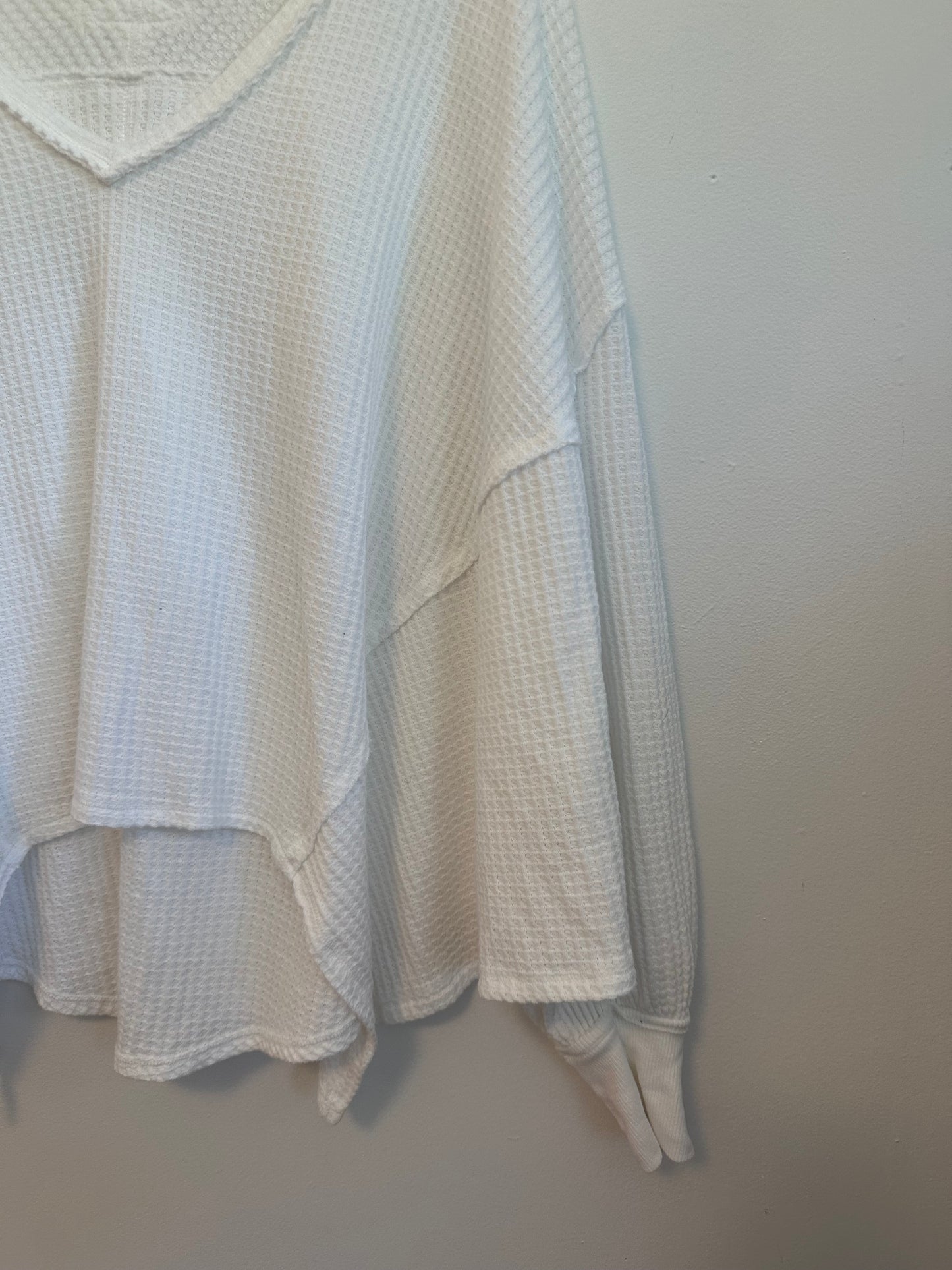 Free People We The Free Coraline Thermal Top in Ivory | Size XS