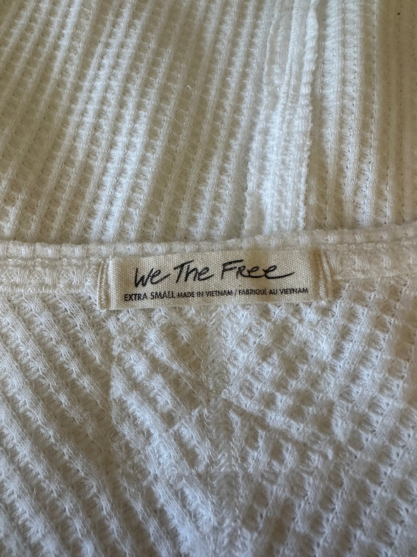 Free People We The Free Coraline Thermal Top in Ivory | Size XS