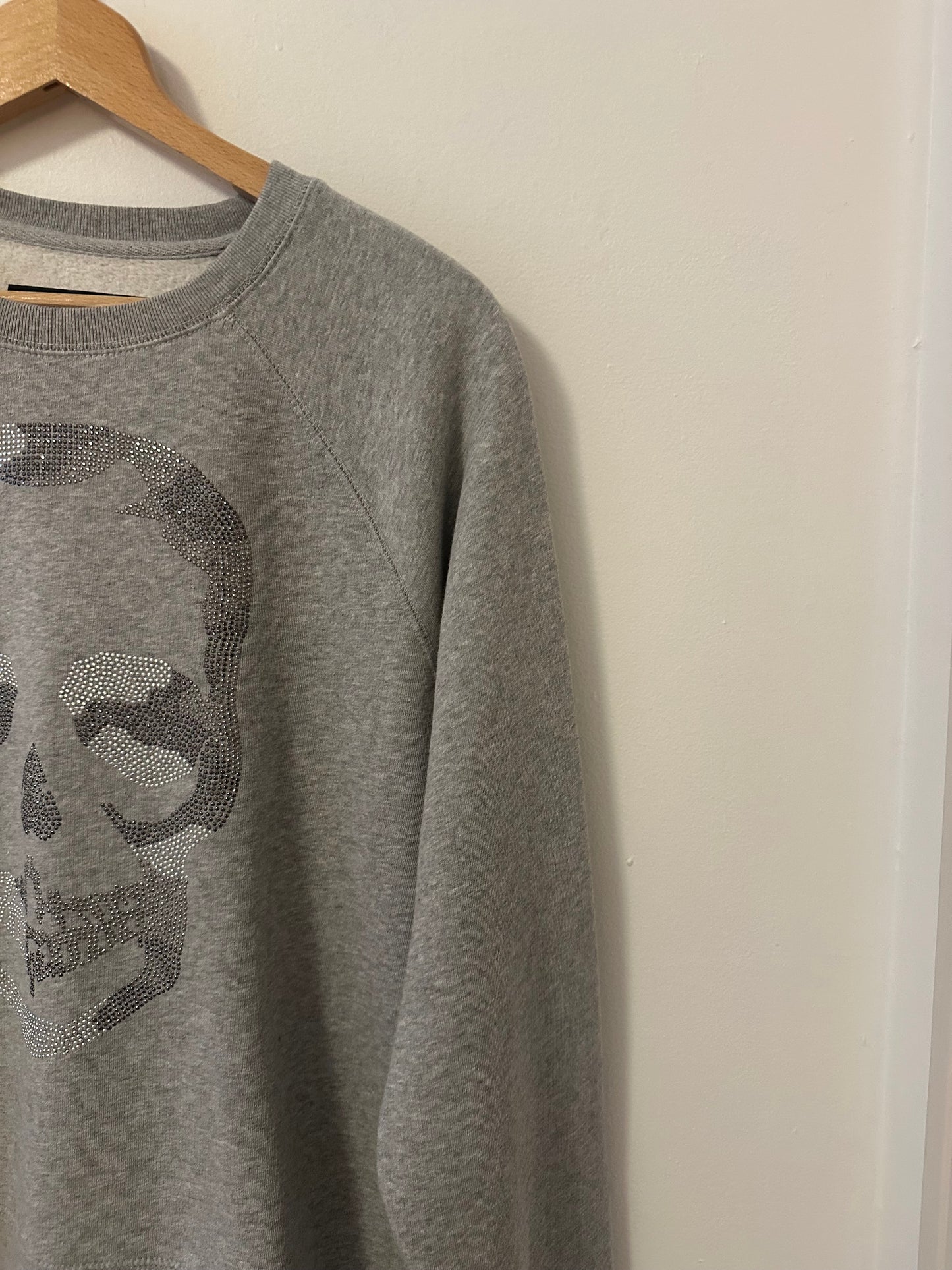 Zadig & Voltaire Gray Embellished Skull Sweatshirt | Size XS
