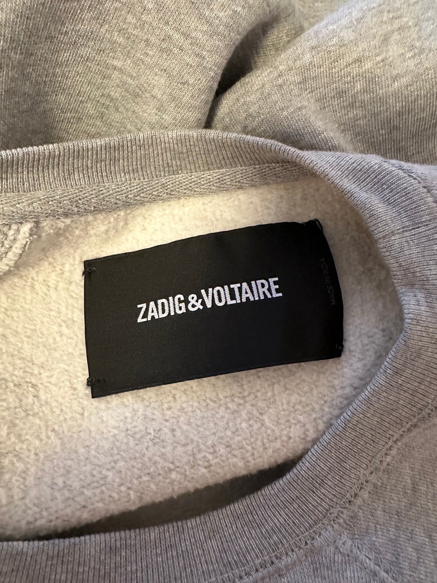 Zadig & Voltaire Gray Embellished Skull Sweatshirt | Size XS