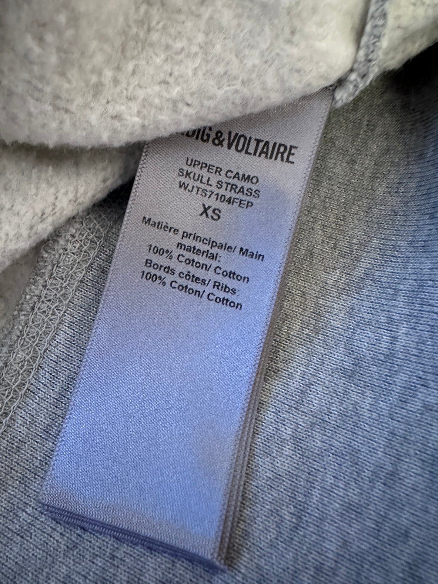 Zadig & Voltaire Gray Embellished Skull Sweatshirt | Size XS