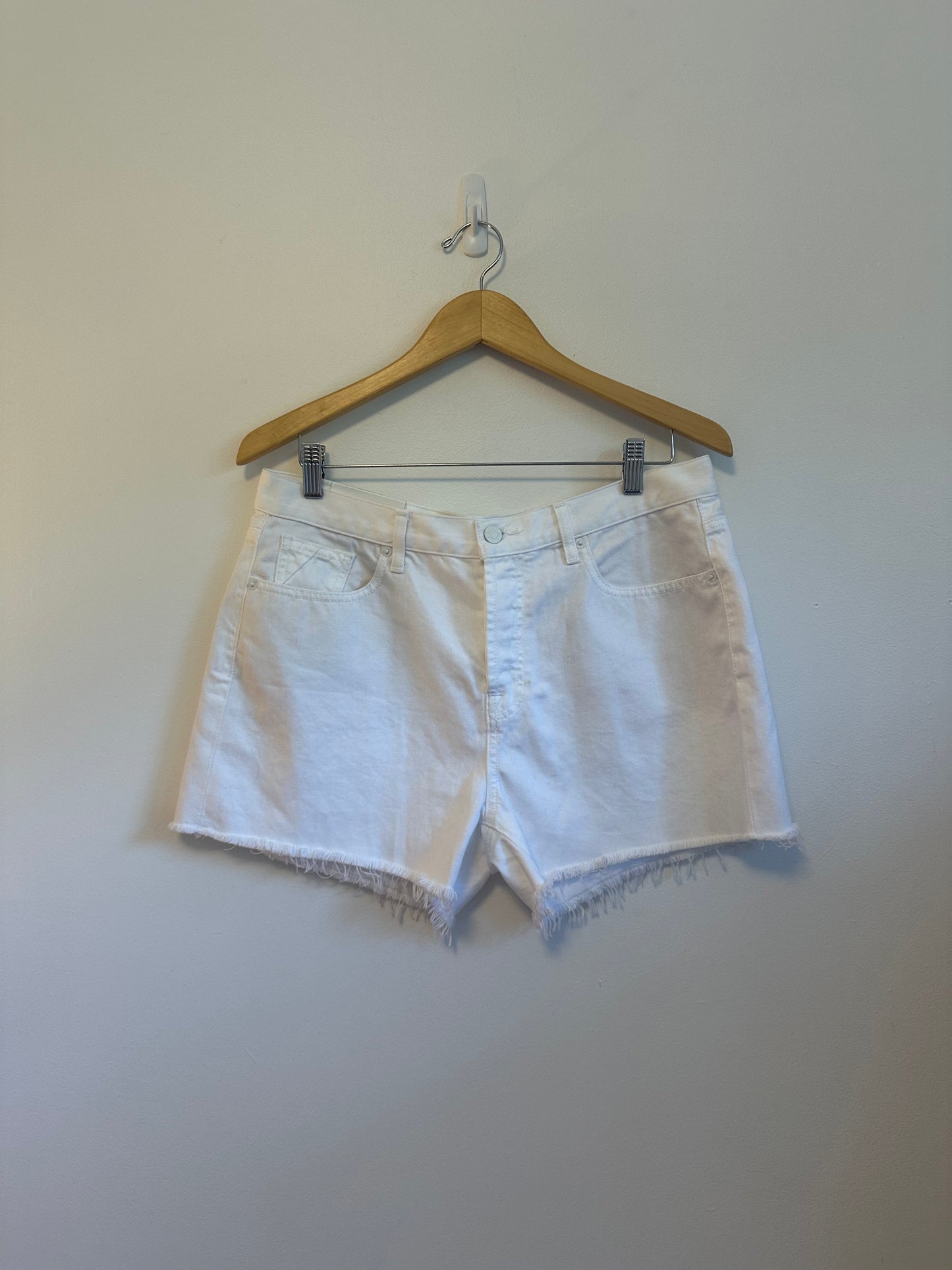 NWT 7 For All Mankind Monroe Cutoff Denim Shorts in Milkyway White | Size 29