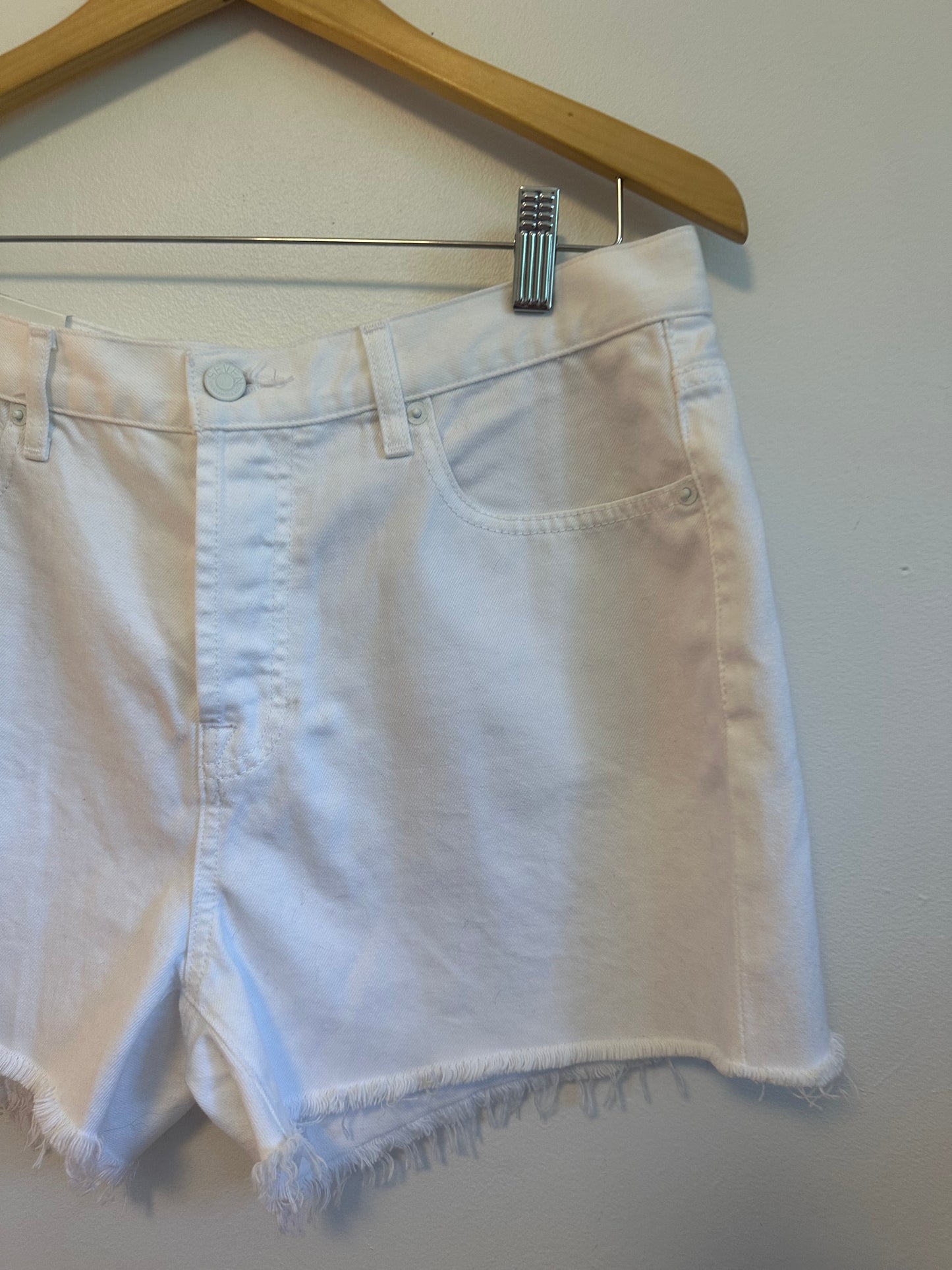 NWT 7 For All Mankind Monroe Cutoff Denim Shorts in Milkyway White | Size 29
