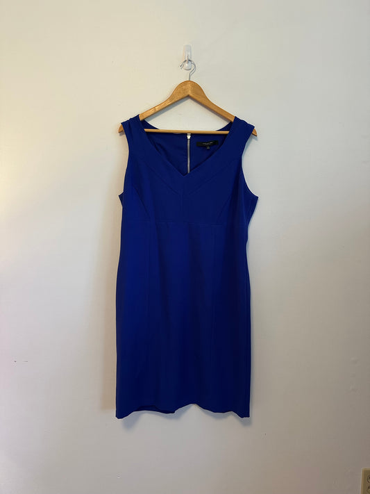 Marc New York Royal Blue Sleeveless V-Neck Sheath Dress | Size 14