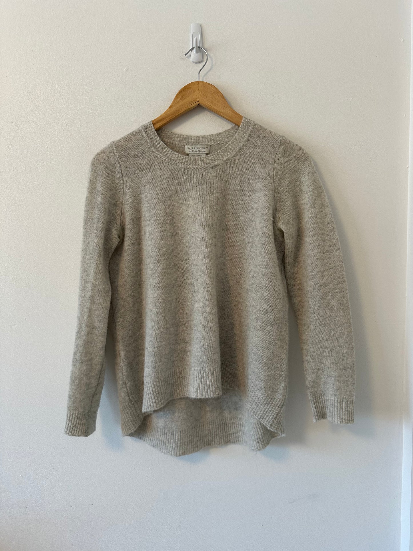 Oats Cashmere Oatmeal High Low Sweater | Size Small