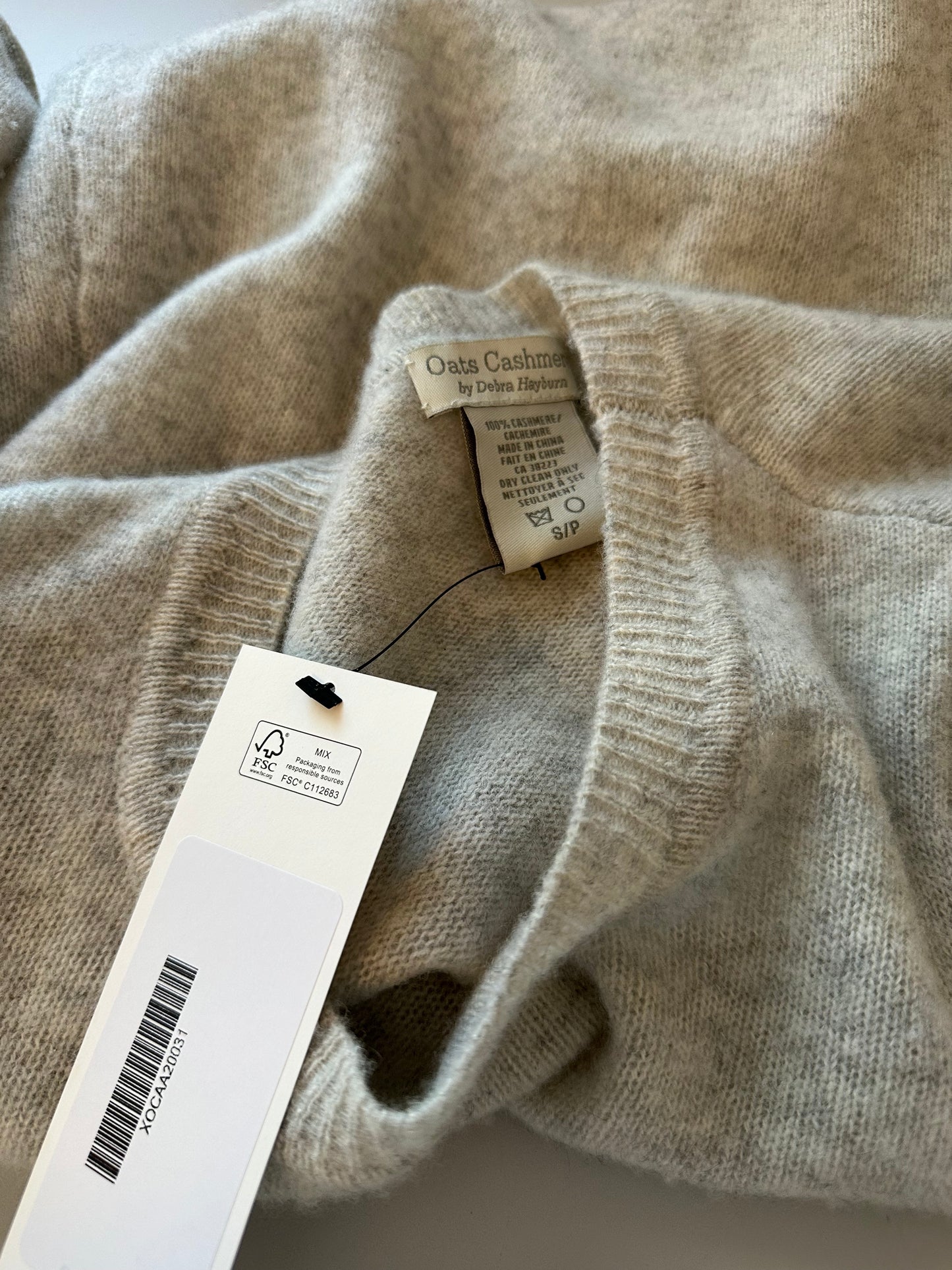 Oats Cashmere Oatmeal High Low Sweater | Size Small