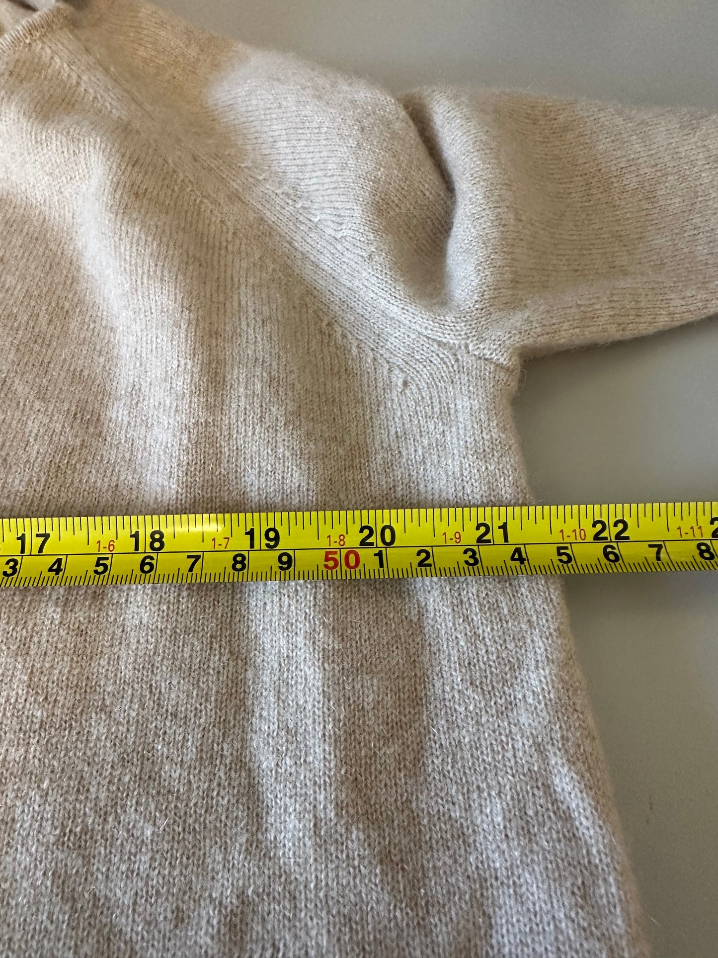 Minnie Rose Cashmere Hooded Tan Sweater | Size XS
