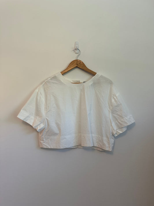 NWT Anthropologie Sunday in Brooklyn Buttoned Back Crop Blouse | Size Small