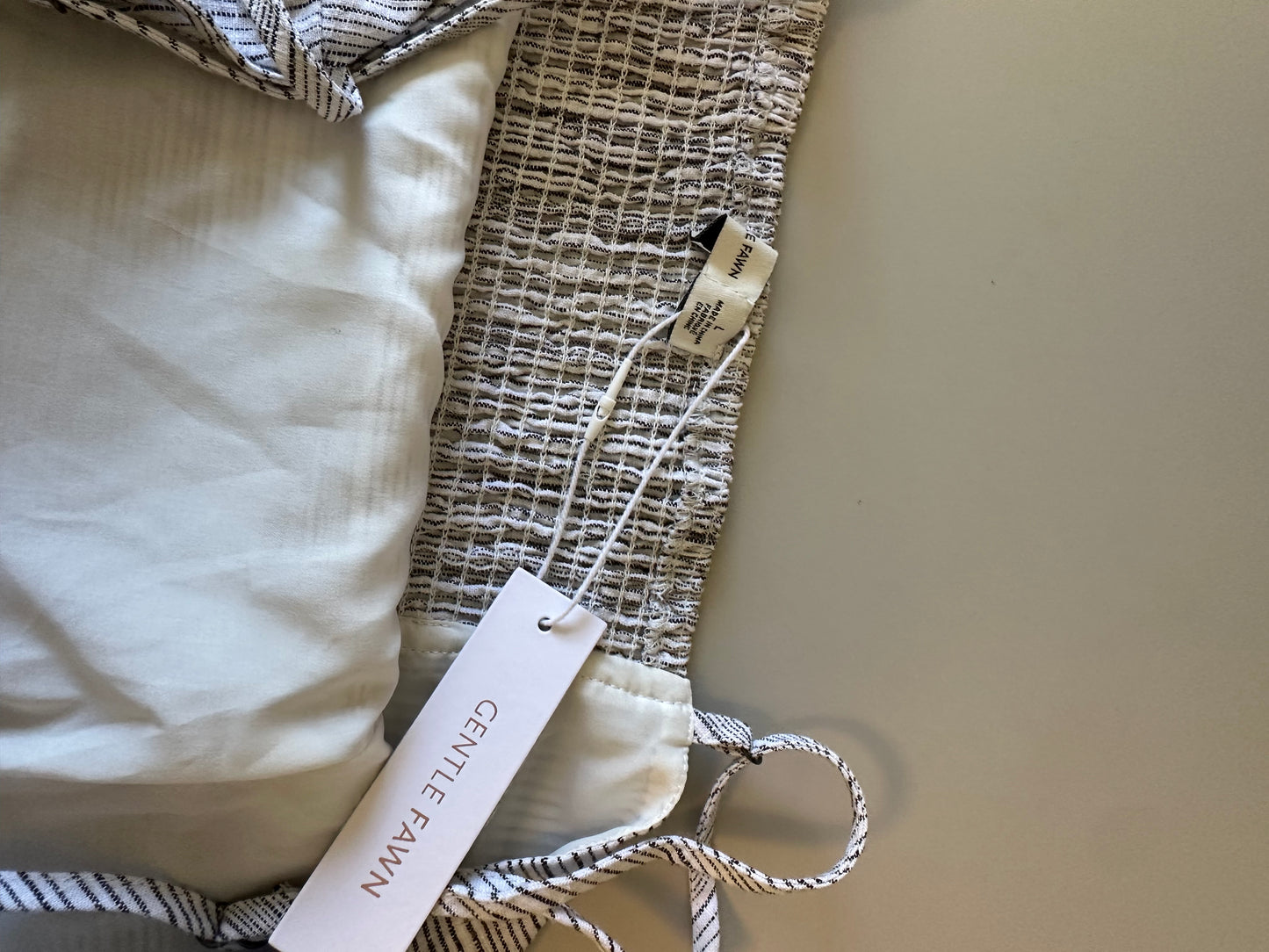 NWT Gentle Fawn Roxanne Tank in Black Stripe | Size Large
