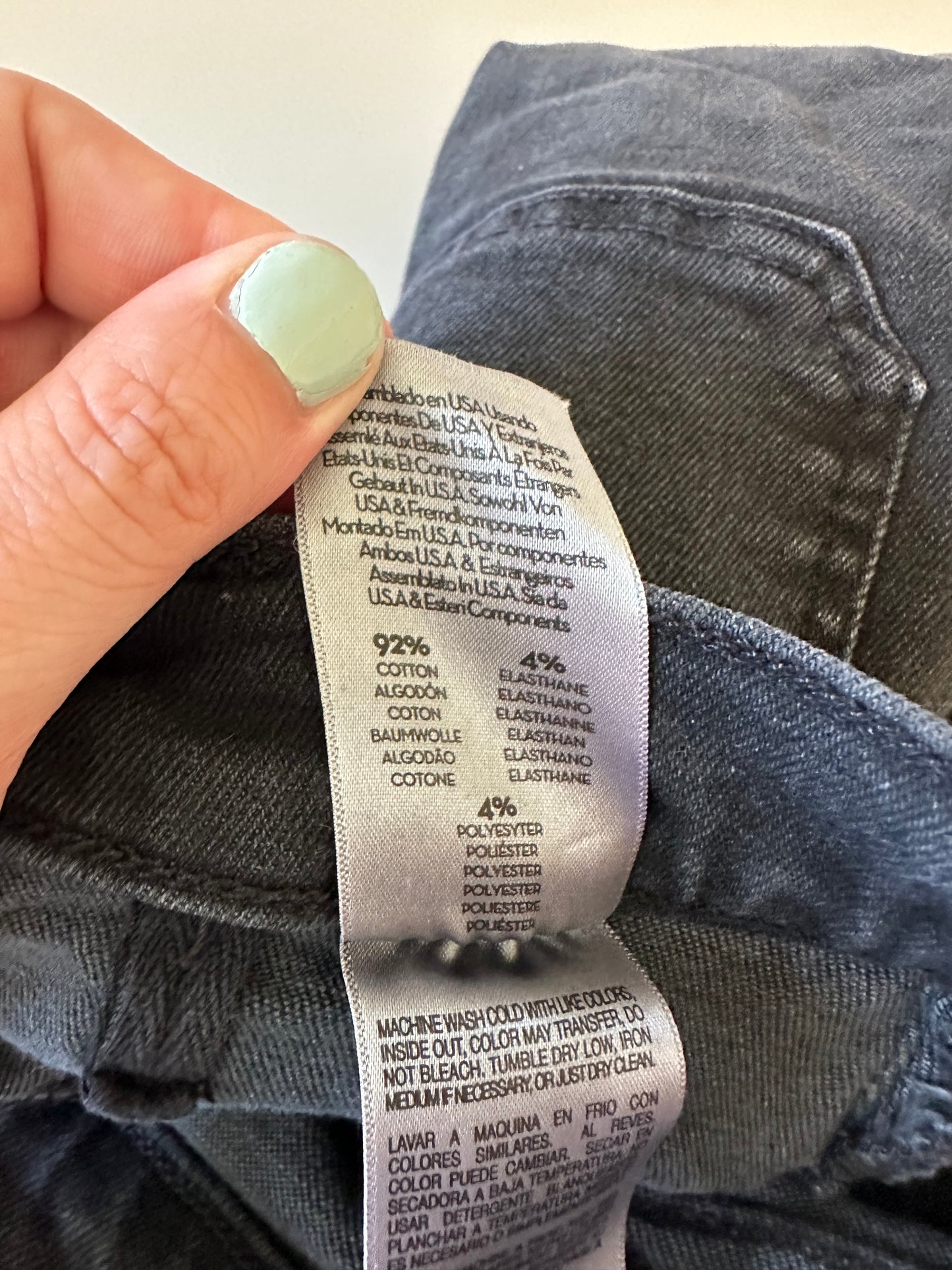 Mother Denim Patch Pocket Wide Leg Black Jeans | Size 26