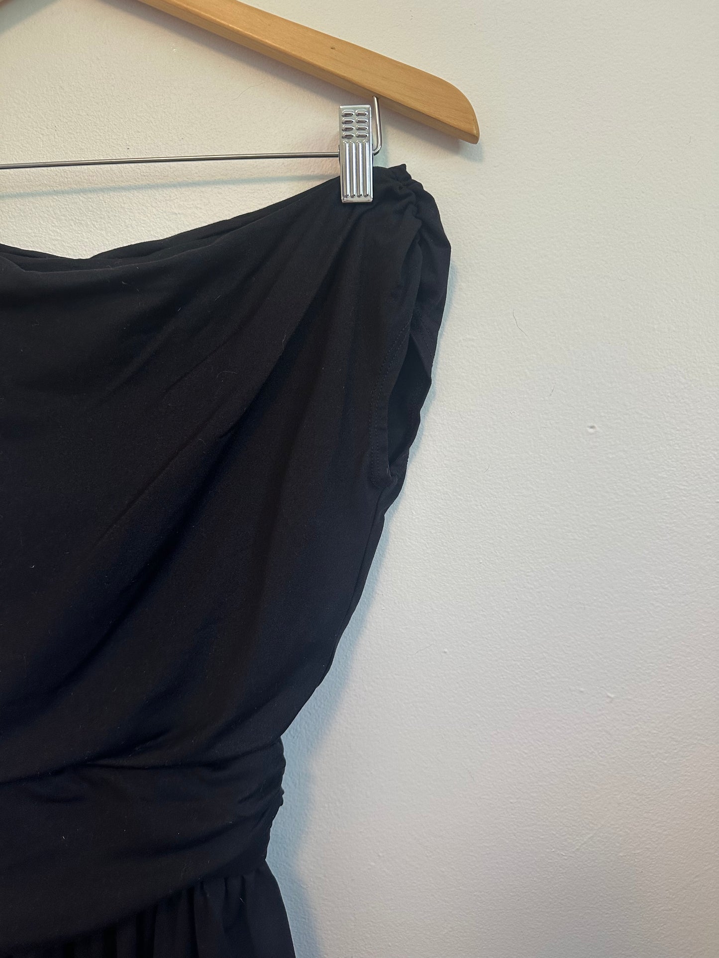 Susana Monaco Off The Shoulder Black Romper | Size Medium