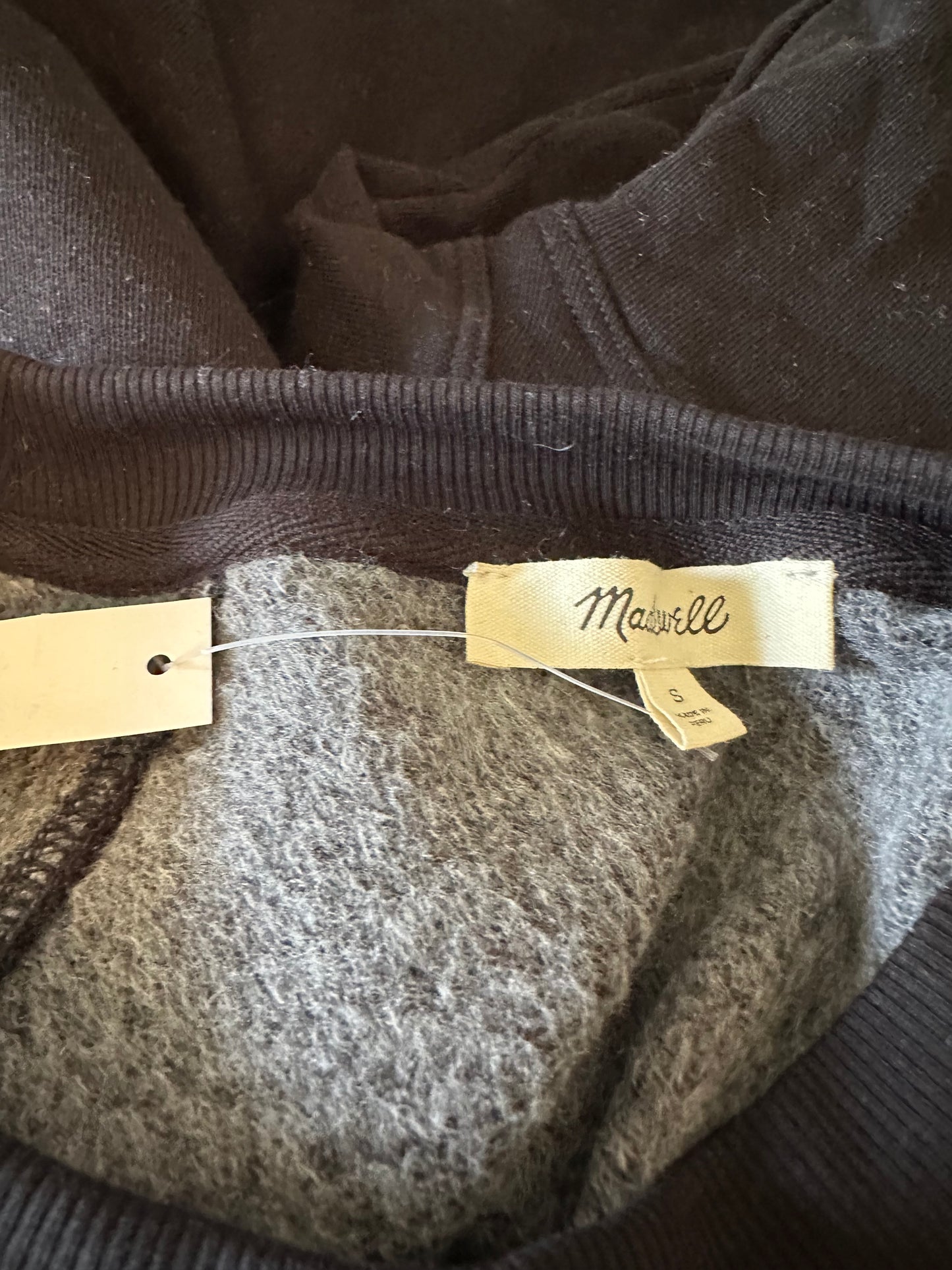 NWT Madewell Puff Sleeve Sweatshirt Tee in Black | Size Small
