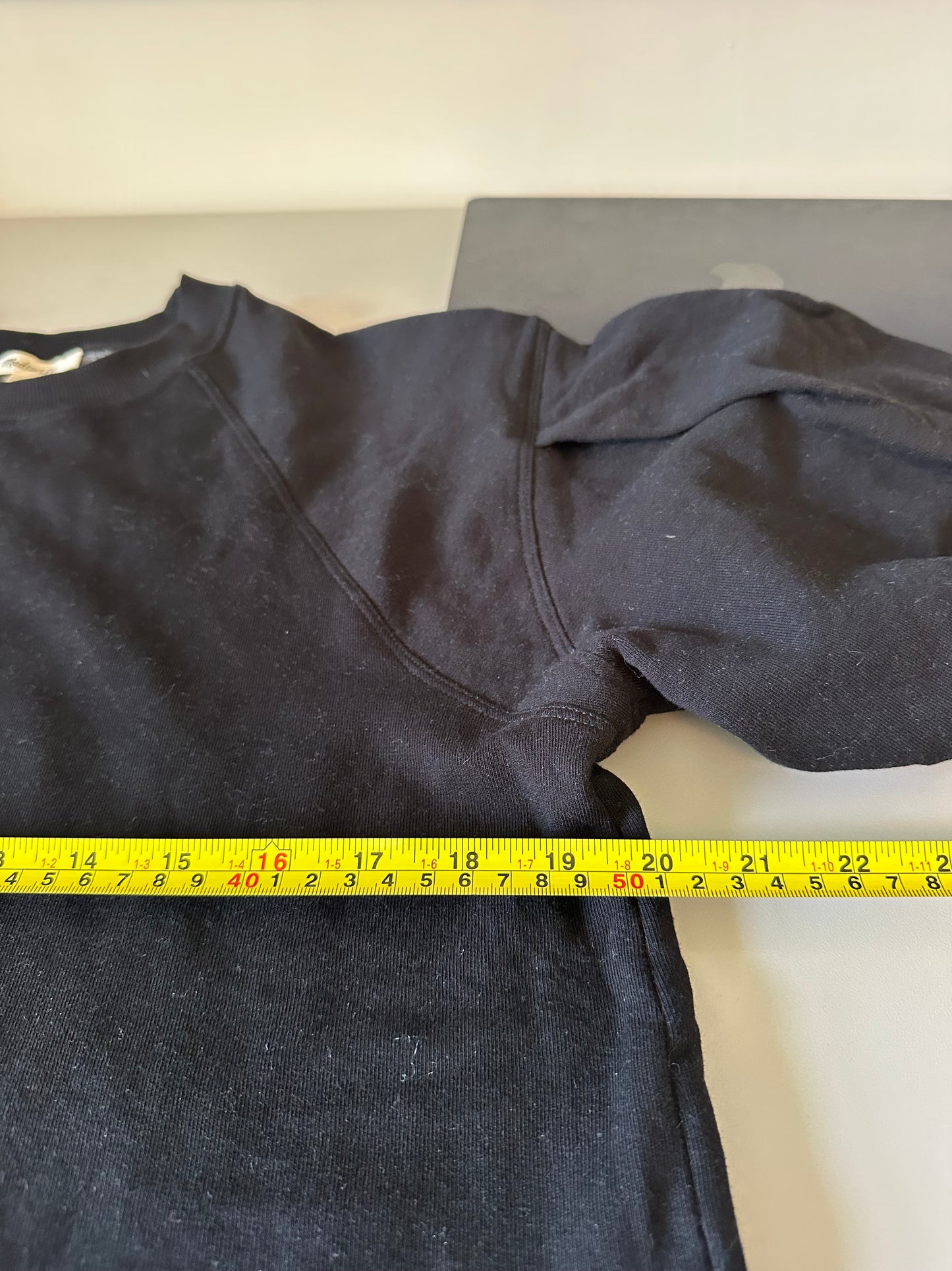 NWT Madewell Puff Sleeve Sweatshirt Tee in Black | Size Small