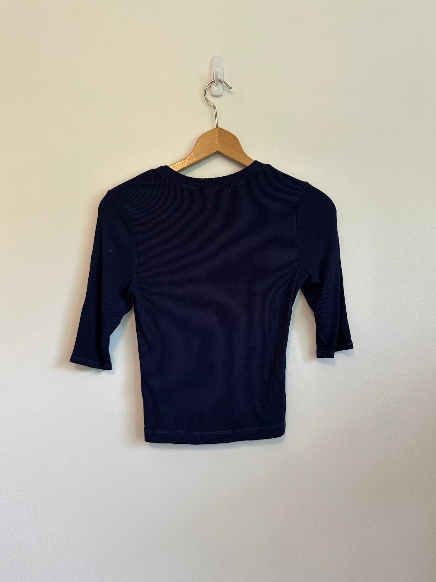 Michael Stars Mave Ribbed Top in Navy Blue