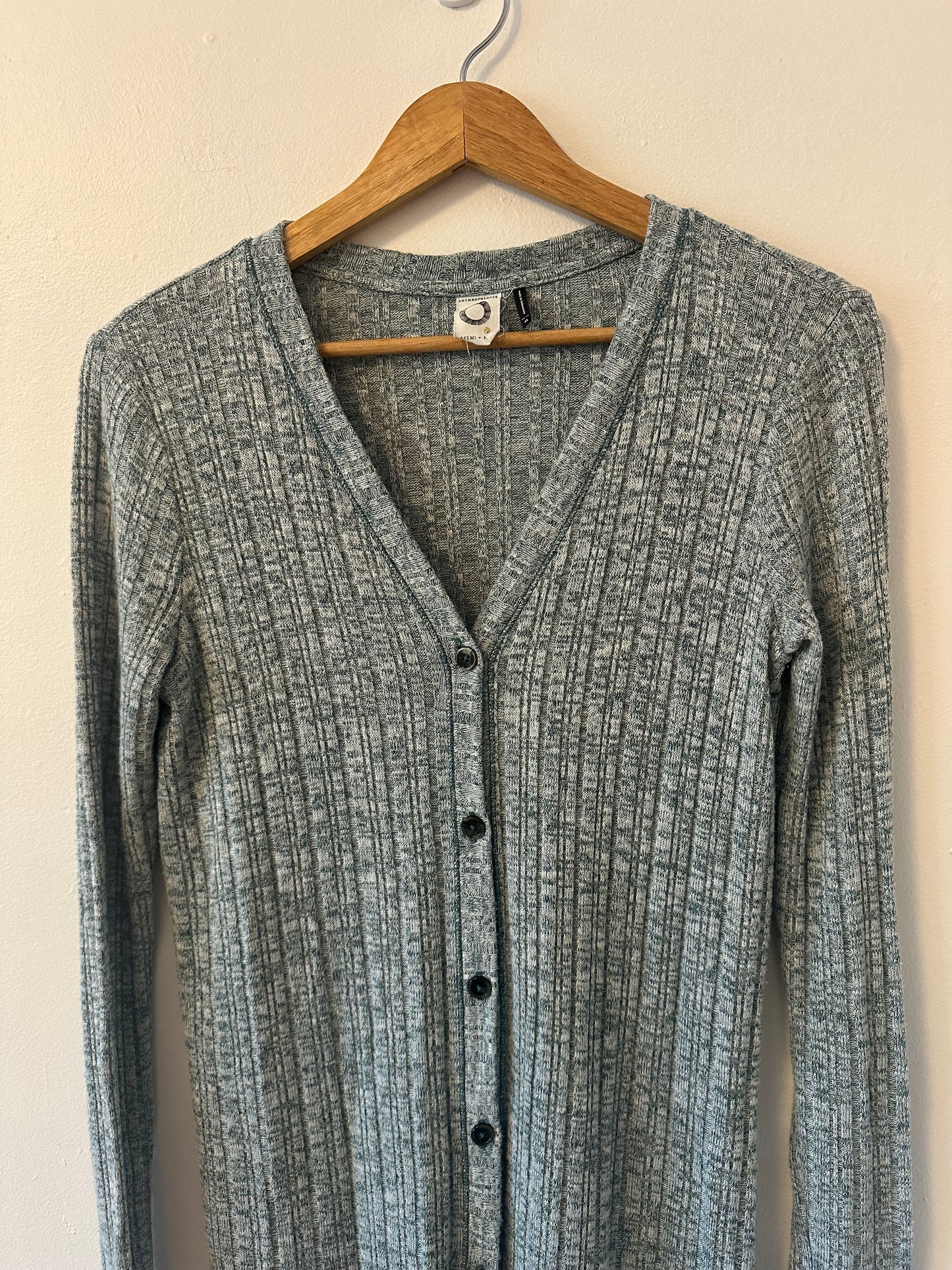 Akemi + Kin Chateaux Long Duster Cardigan in Seafoam Green | Size XS