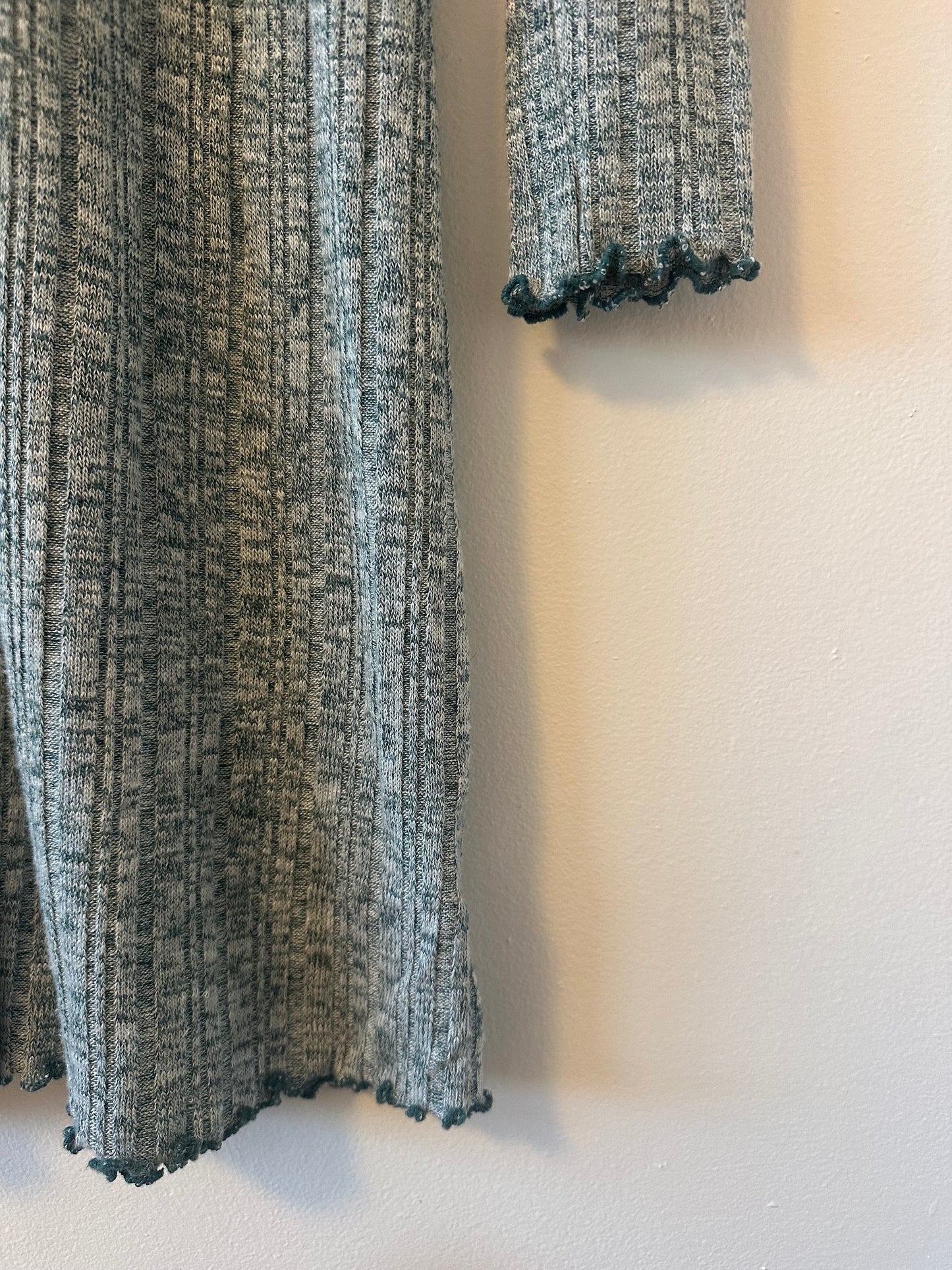 Akemi + Kin Chateaux Long Duster Cardigan in Seafoam Green | Size XS