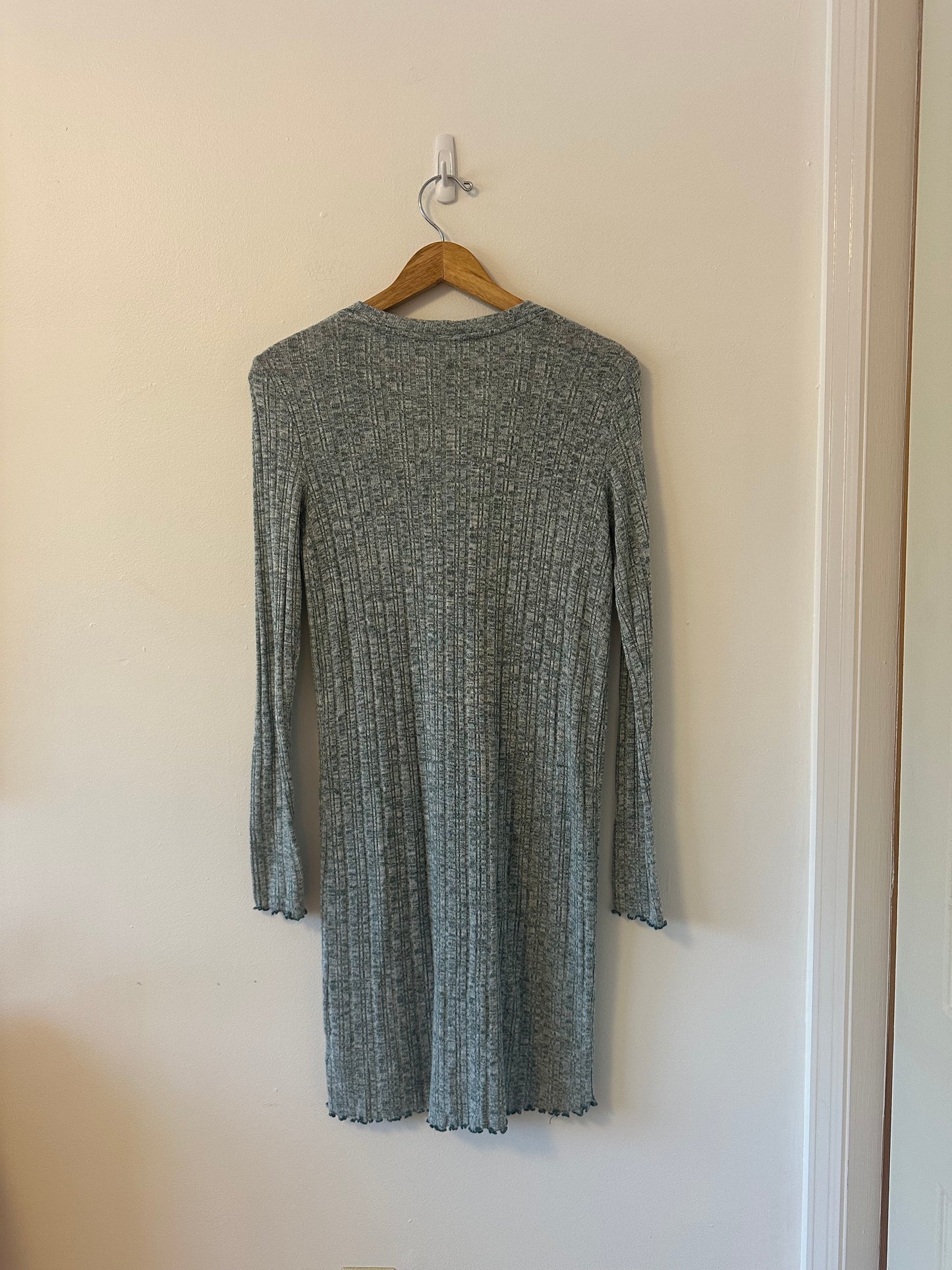 Akemi + Kin Chateaux Long Duster Cardigan in Seafoam Green | Size XS