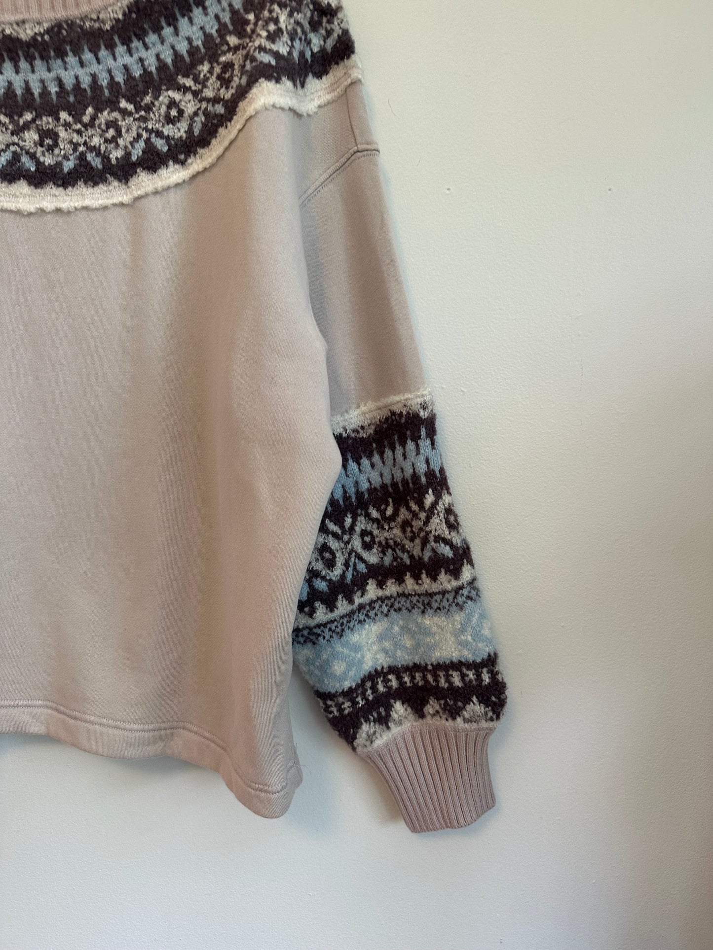 Free People Chilly Sweatshirt in Hushed Violet Combo | Size XS