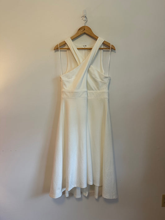 NWT Lena NY&C White Crisscross Halter Midi Dress | Size XL