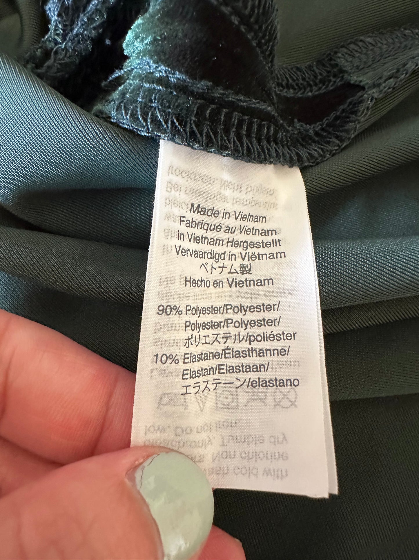 Madewell Velvet Butterfly Top in Smoky Spruce Green | Size XS