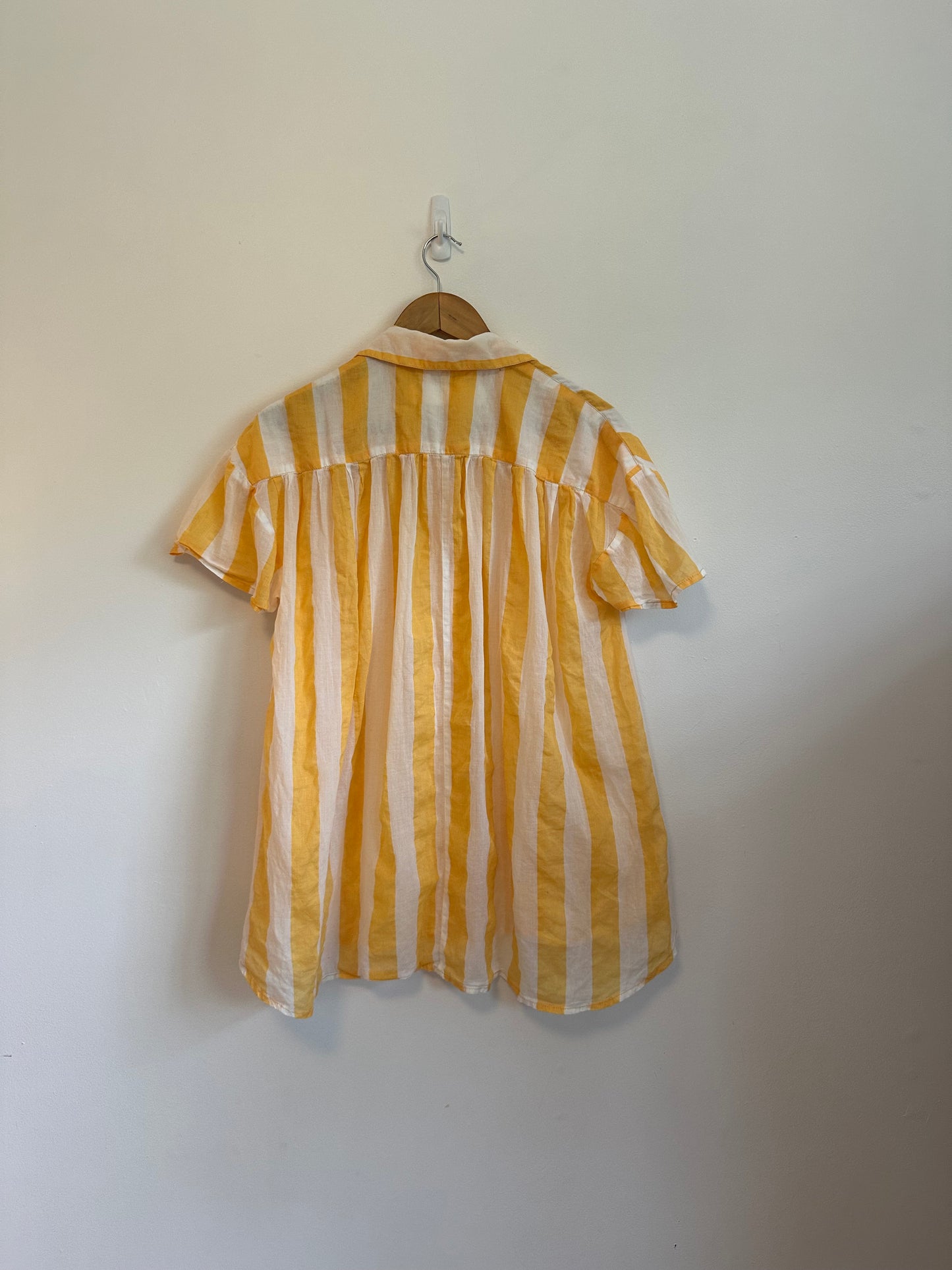 Free People x We The Free Float Away Stripe Shirt in Yellow and White | Size XS