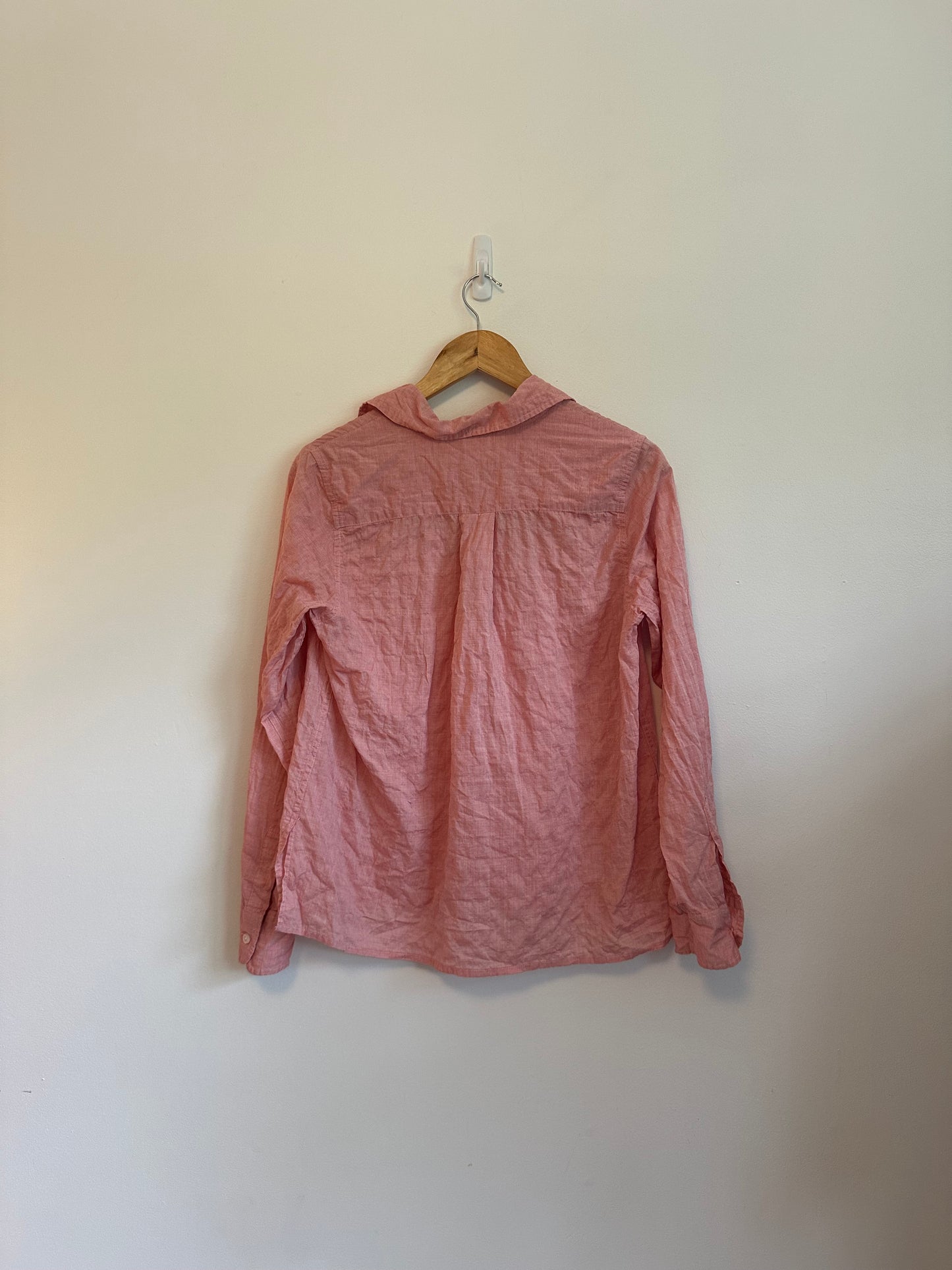 NWT American Colors by Alex Lehr Popover Blouse in Faded Red | Size XS