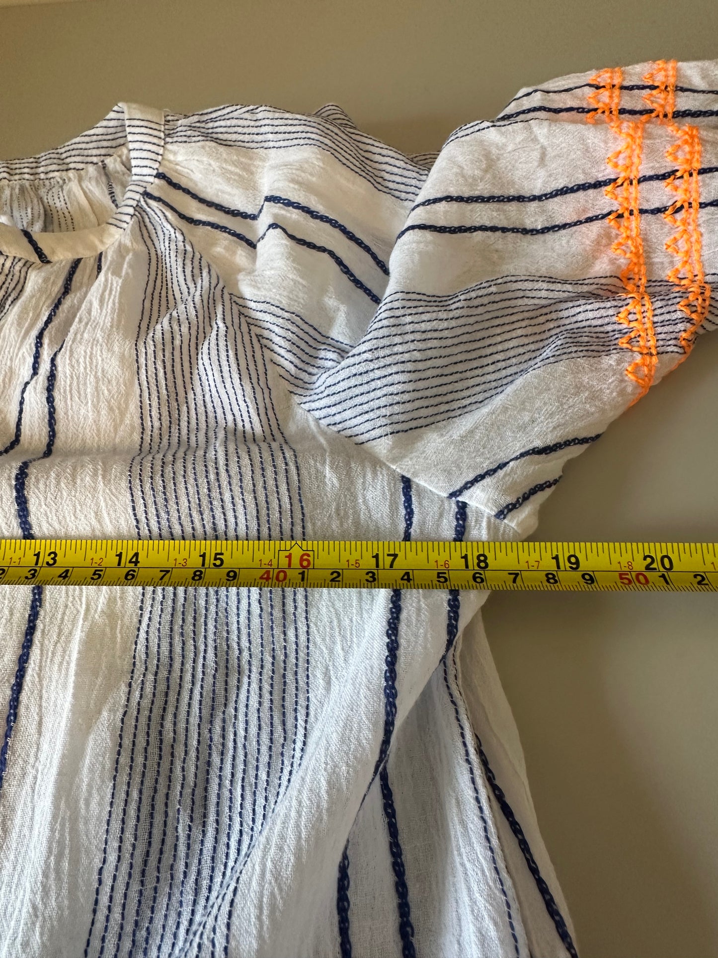 NWT Sundry Blue Striped Cotton Blouse | Size Small
