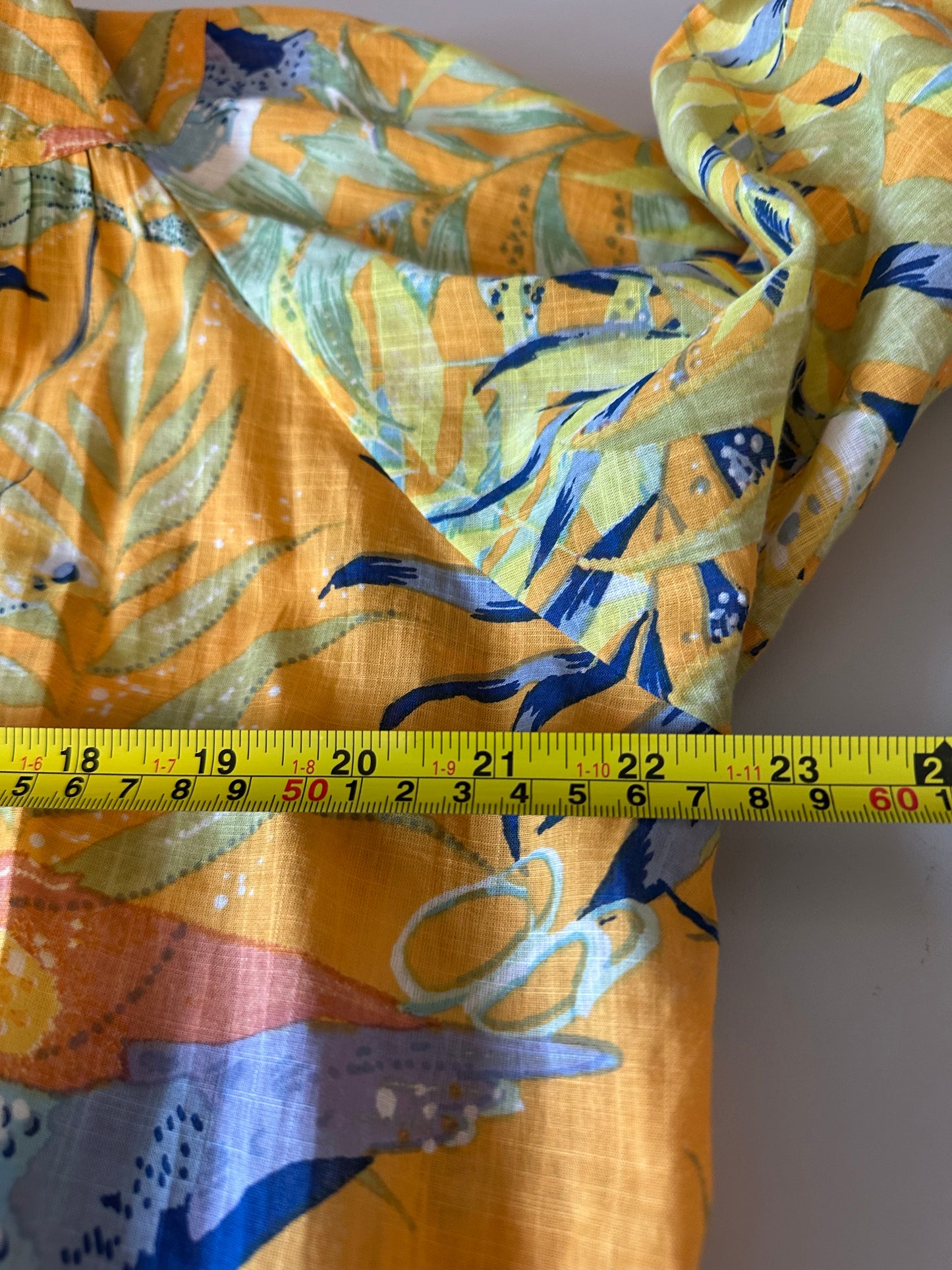 Maeve by Anthropologie Puff Sleeve Tropical Bird Blouse | Size Small