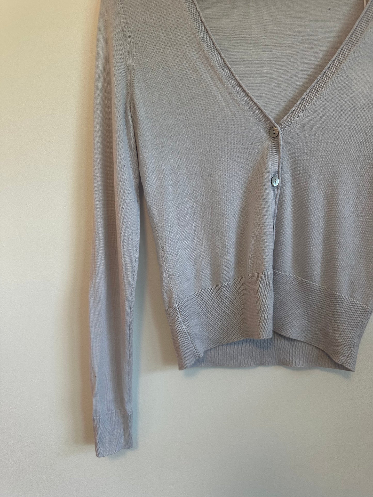 NWT FTC Cashmere Seacell Lightweight Knit Cardigan in Gray | Size XS