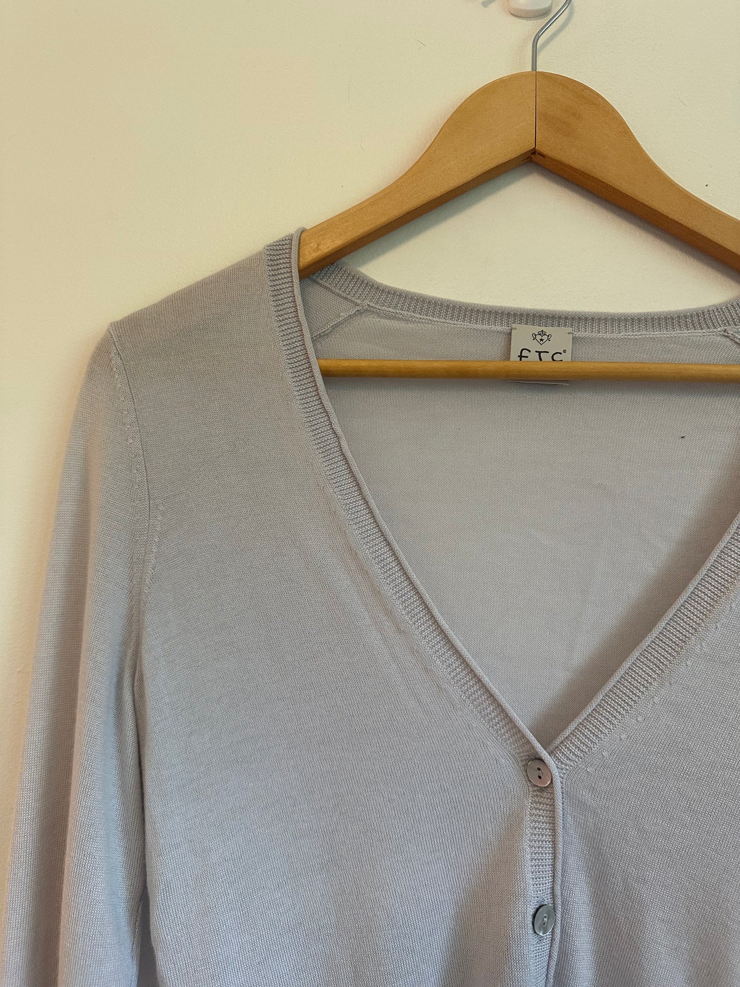 NWT FTC Cashmere Seacell Lightweight Knit Cardigan in Gray | Size XS