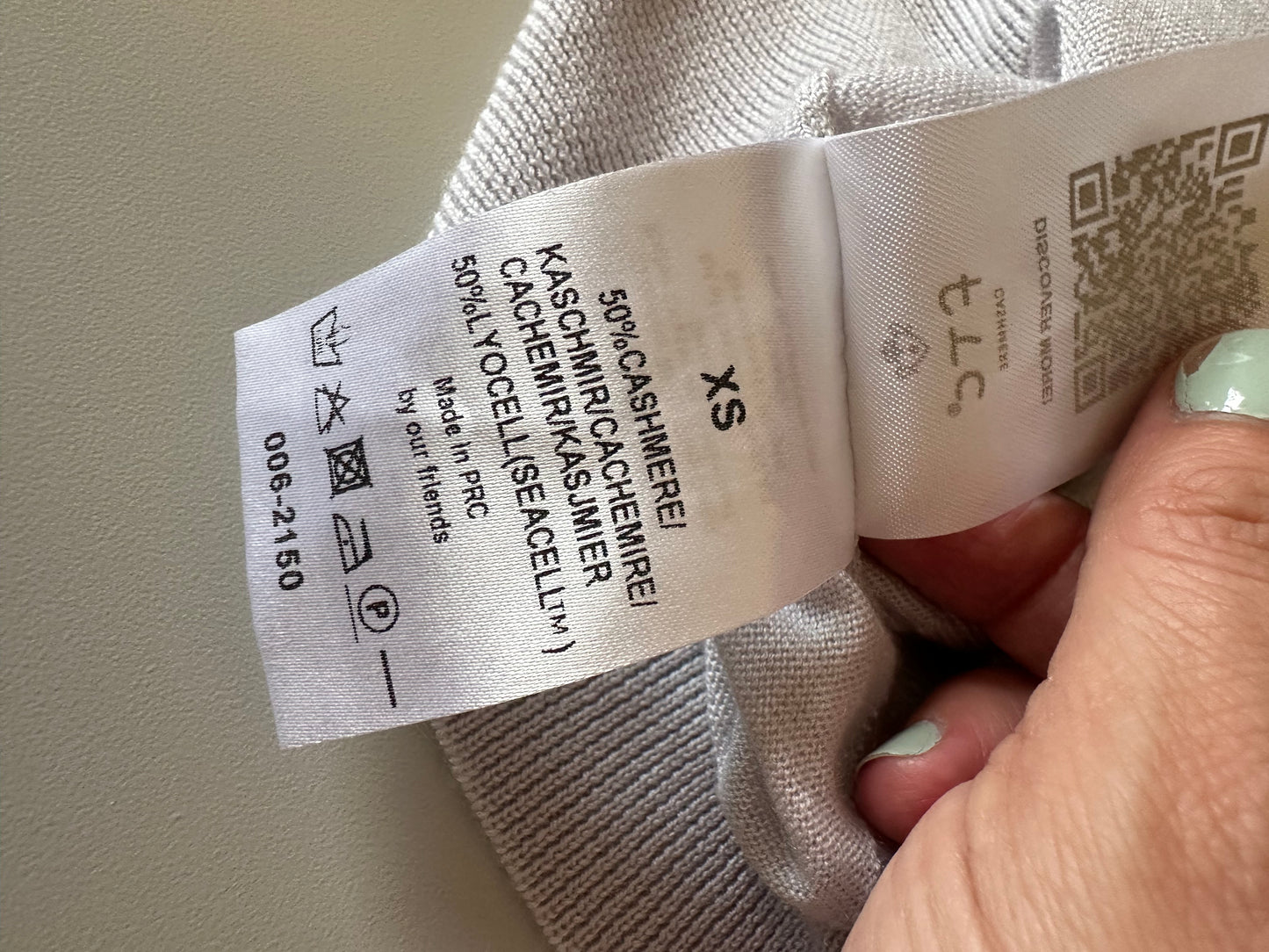 NWT FTC Cashmere Seacell Lightweight Knit Cardigan in Gray | Size XS