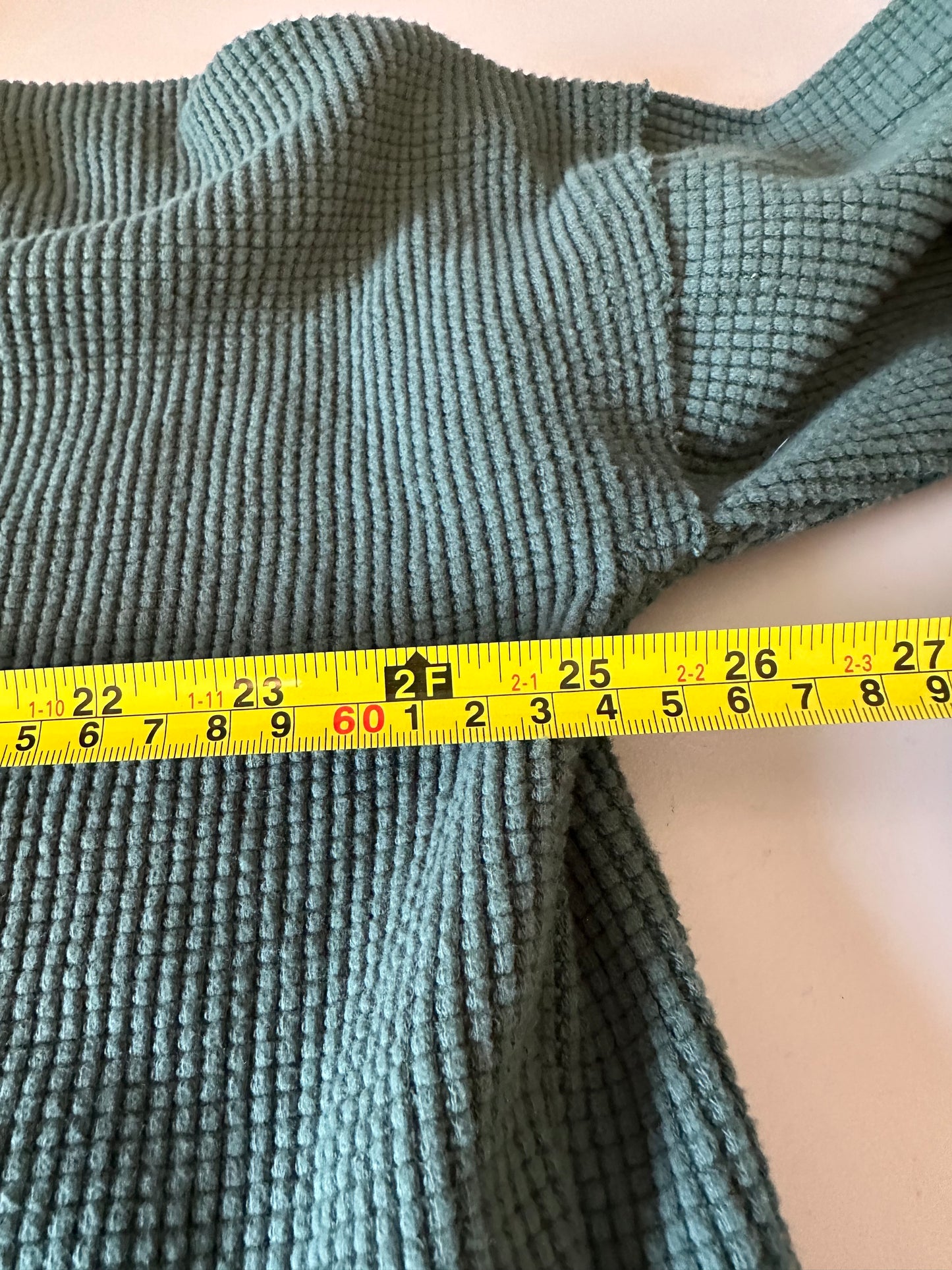 Free People We The Free Green Waffle Thermal Long Sleeve | Size Small