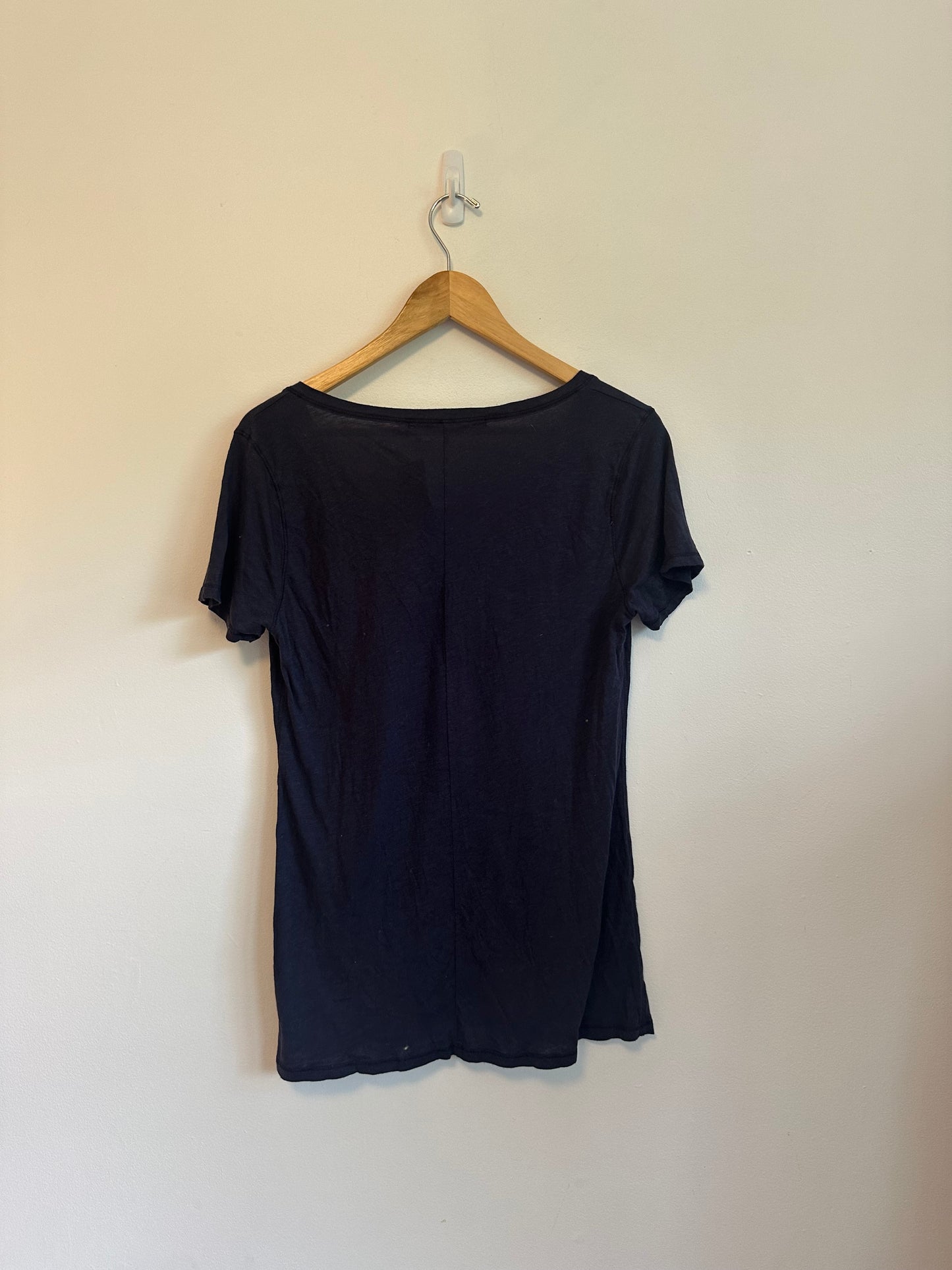 NWT Michael Stars Navy Blue Cotton V-Neck Short Sleeve T-Shirt