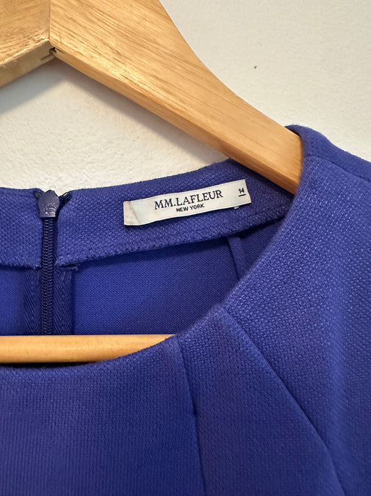 NWT MM.LaFleur Royal Blue Sleeveless Sheath Dress | Size 14
