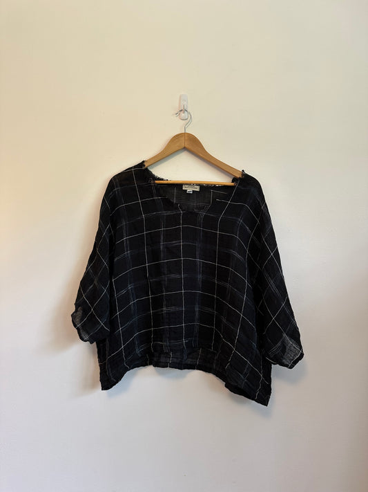 Artists & Revolutionaries Linen Windowpane Top
