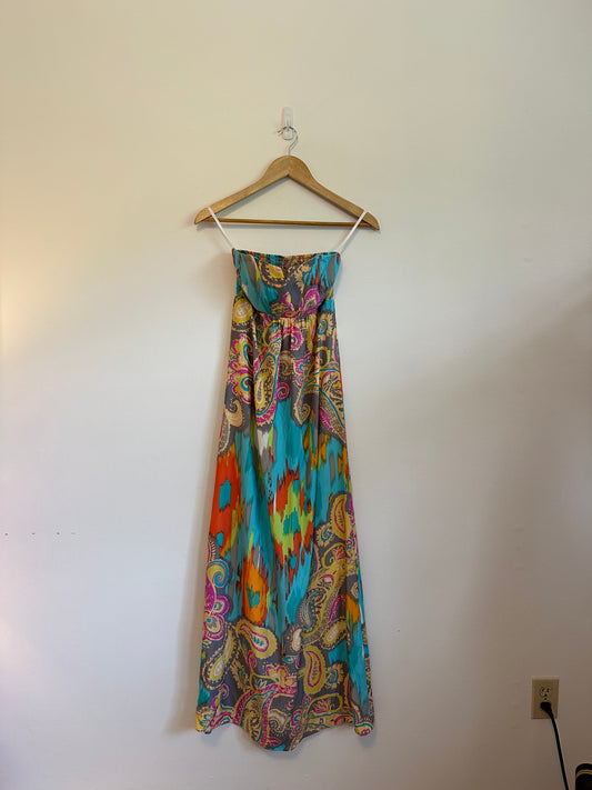 Alice and Trixie Fontaine Print Silk Maxi Dress | Size XS