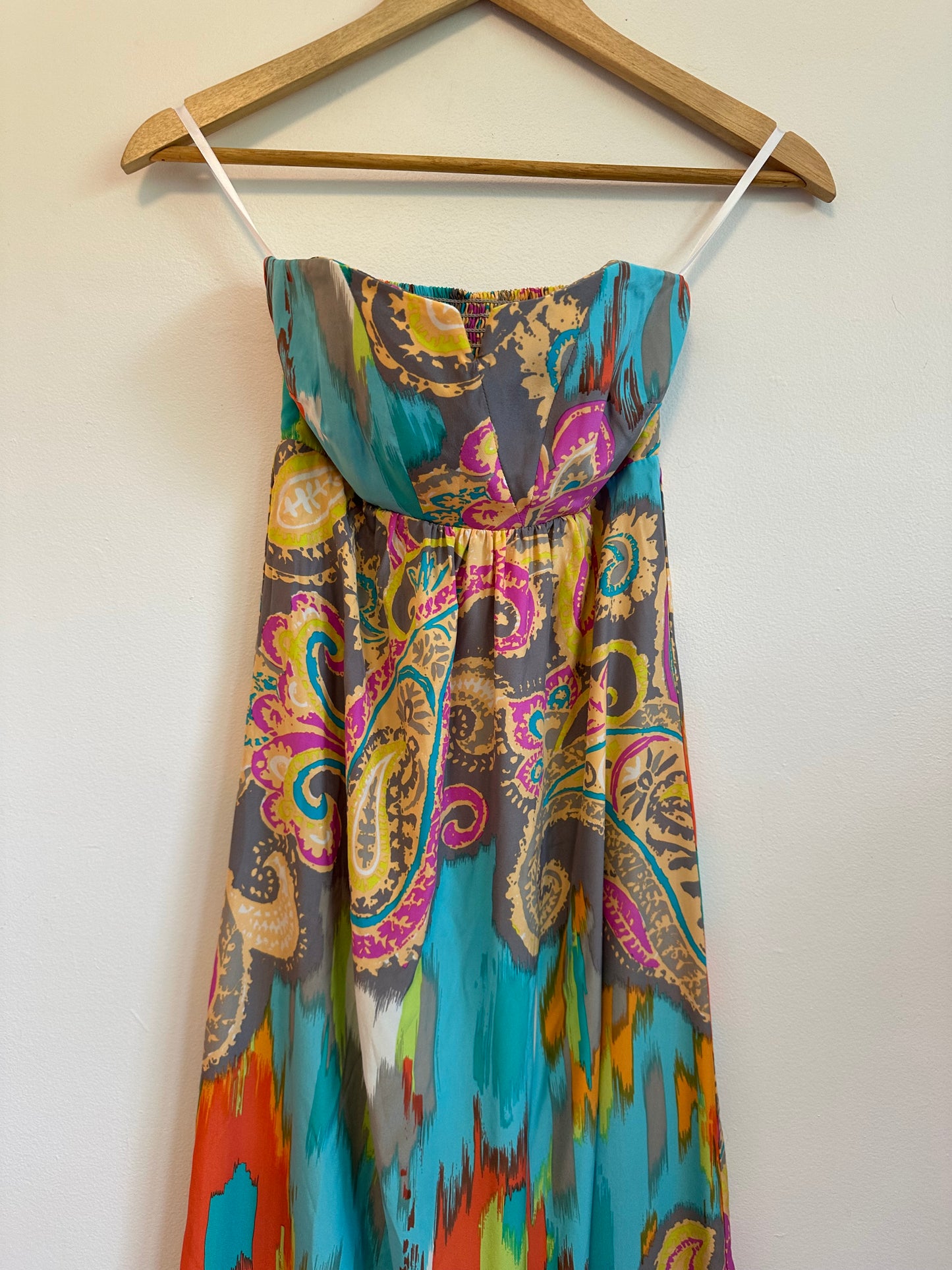Alice and Trixie Fontaine Print Silk Maxi Dress | Size XS