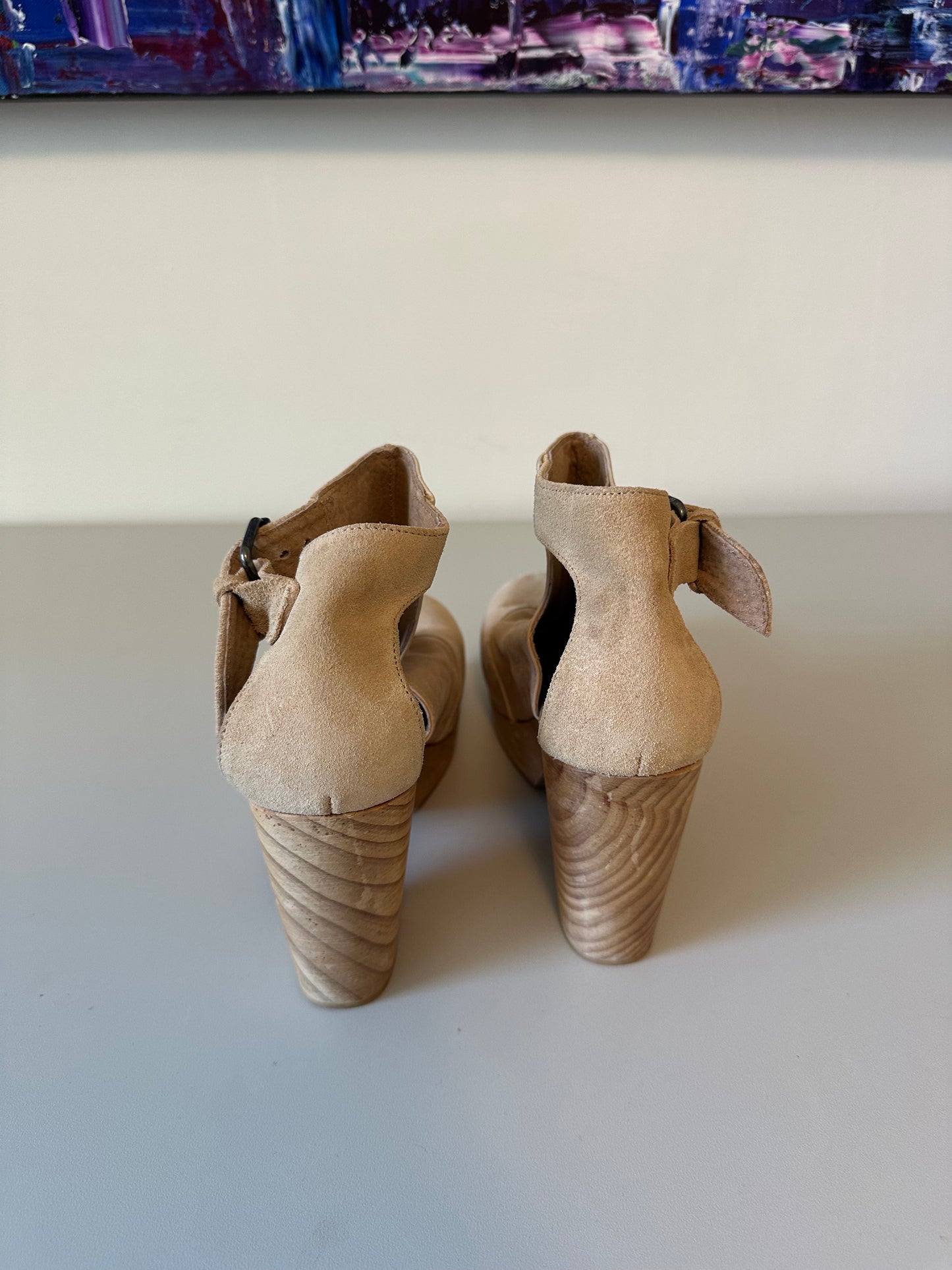 Free People Amber Orchard Clogs in Sand Leather | Size 37 (US 6.5)