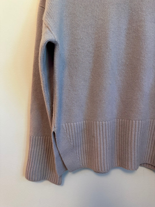 Naadam 100% Cashmere Lilac Purple Side Slit Sweater | Size Medium