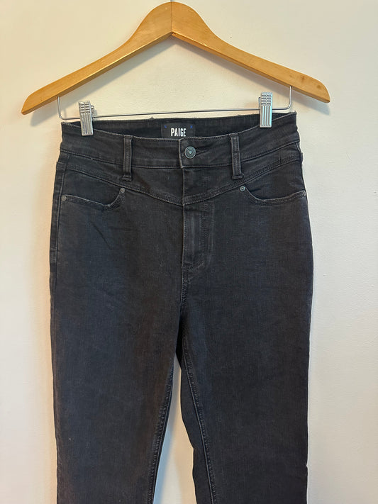 Paige Margot Front Yoke High Waist Ankle Skinny Jeans in Black | Size 27