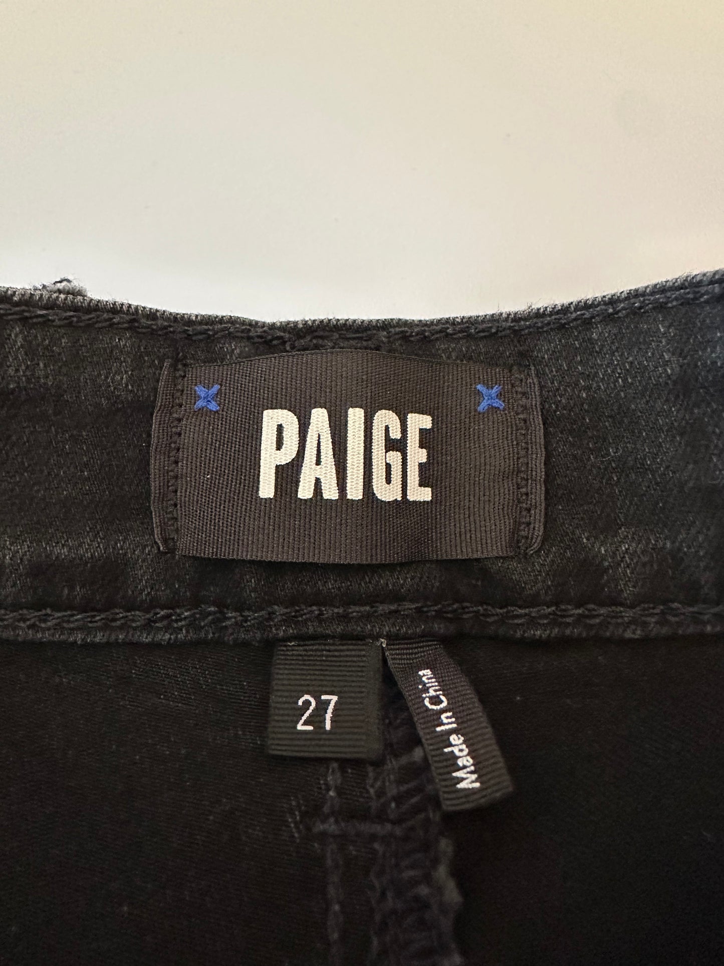 Paige Margot Front Yoke High Waist Ankle Skinny Jeans in Black | Size 27