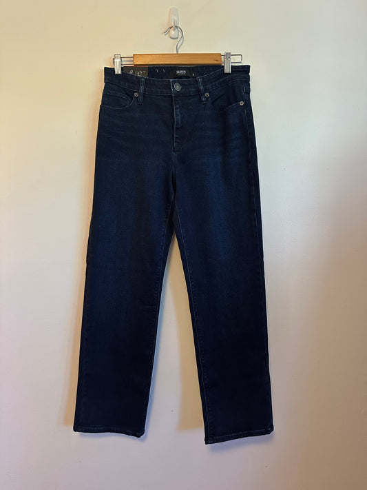 NWT Hudson Los Angeles Dark Indigo Straight Leg Stretch Jeans | Size 8