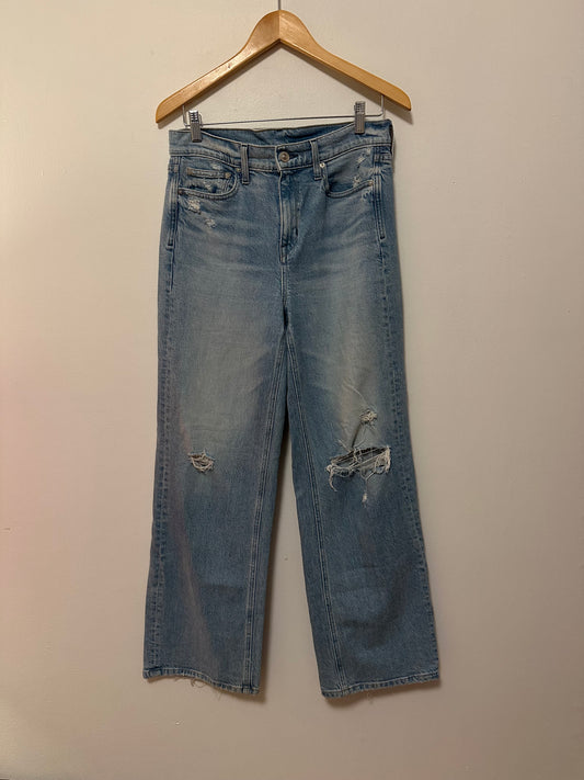 AYR The Secret Sauce High Rise Distressed Straight Leg Jeans | Size 29 Short