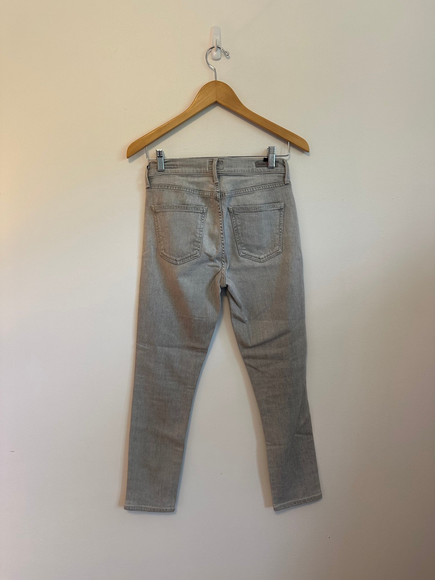 Citizens of Humanity Rocket Crop Light Gray High Rise Skinny Jeans | Size 27