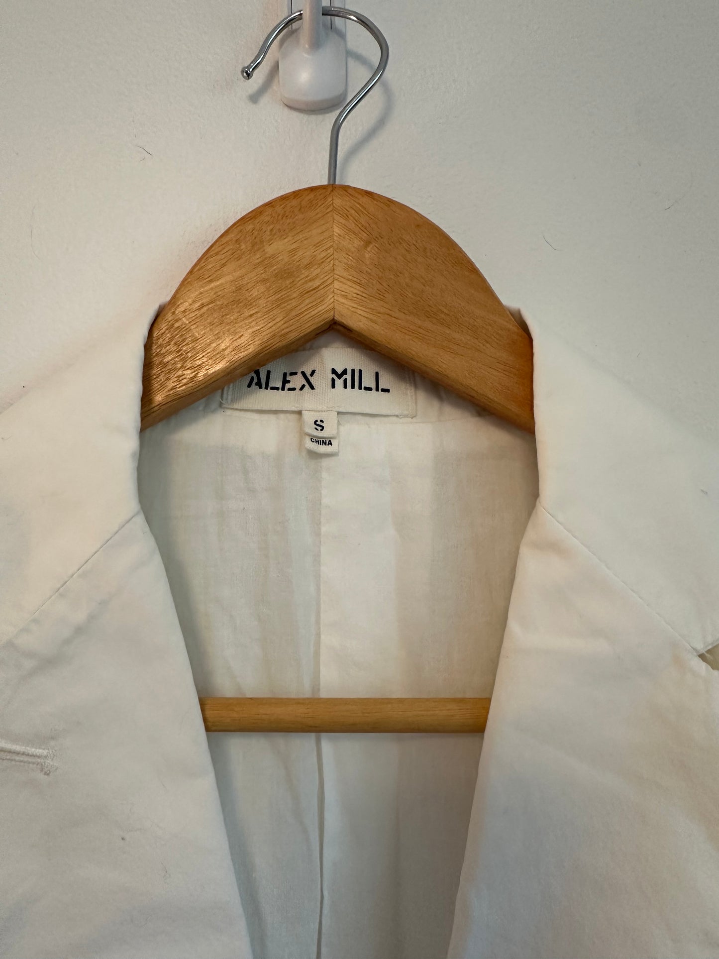 Alex Mill White Cotton Twill Blazer | Size Small