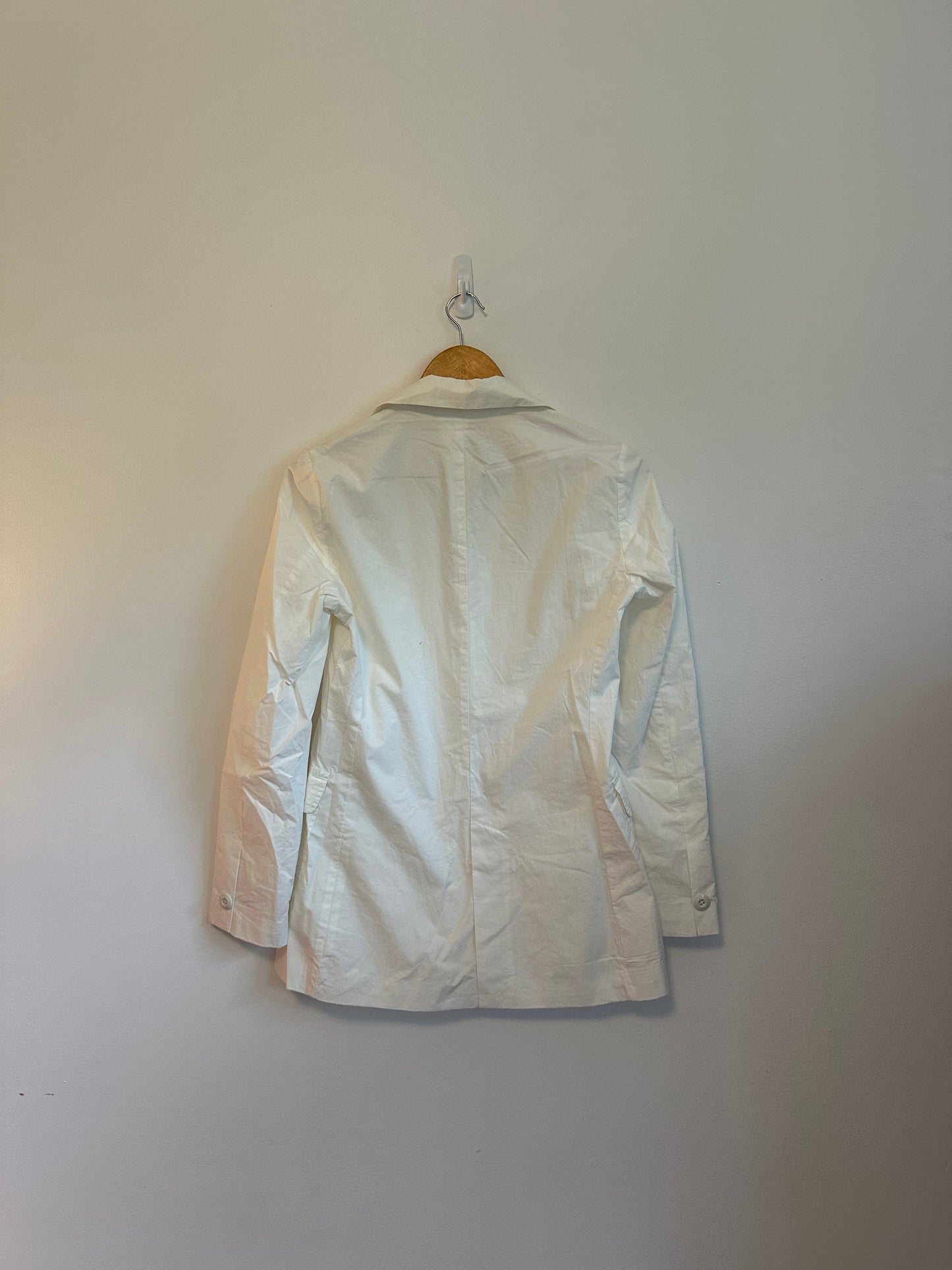 Alex Mill White Cotton Twill Blazer | Size Small
