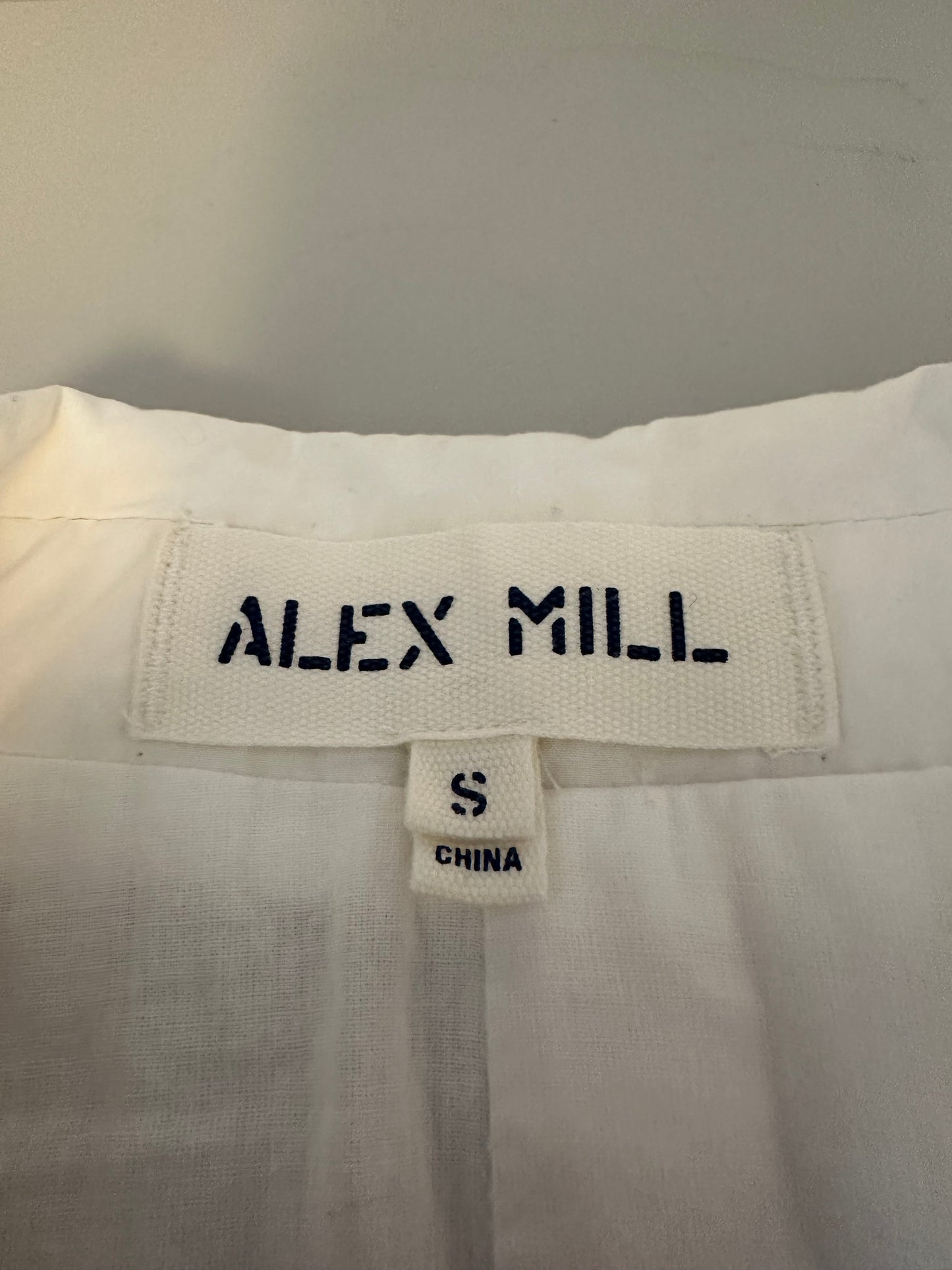 Alex Mill White Cotton Twill Blazer | Size Small